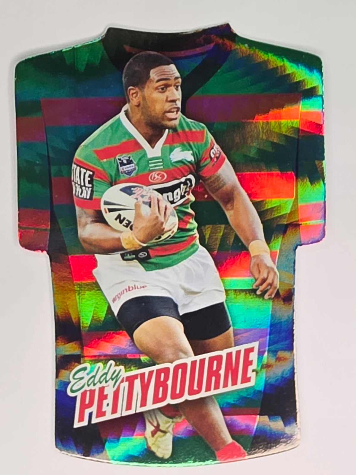 NRL 2010 Champions Parallel Holofoil Jersey #154 Eddy Pettybourne South Sydney Rabbitohs