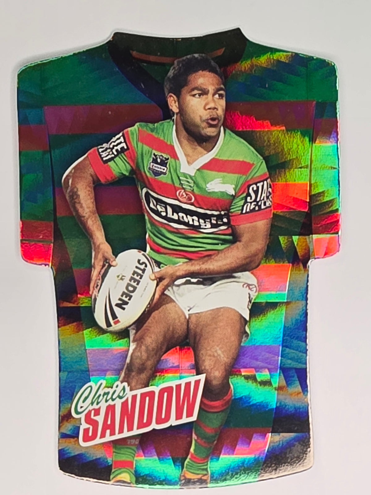 NRL 2010 Champions Parallel Holofoil Jersey #155 Chris Sandow South Sydney Rabbitohs