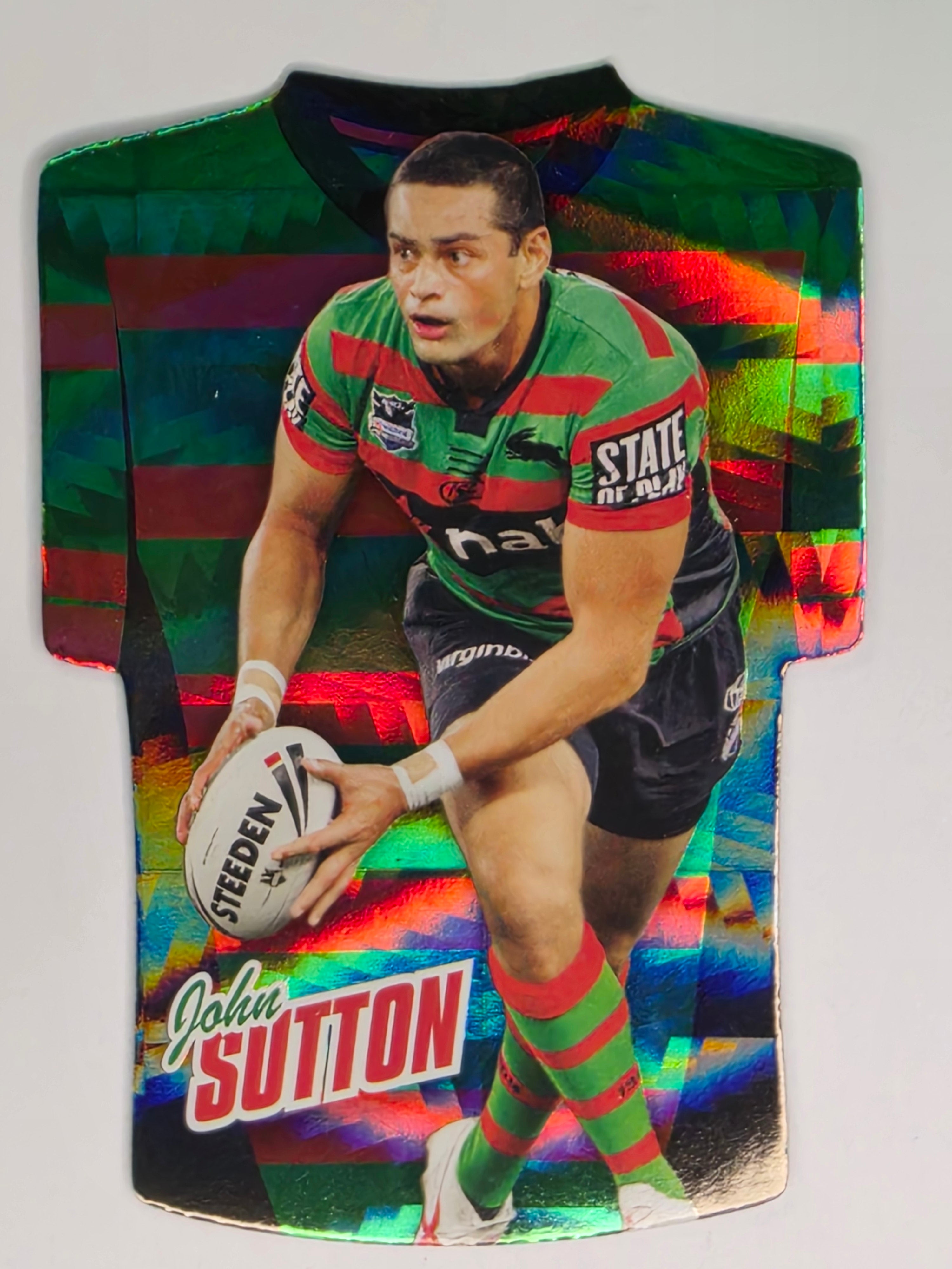 NRL 2010 Champions Parallel Holofoil Jersey #158 John Sutton South Sydney Rabbitohs