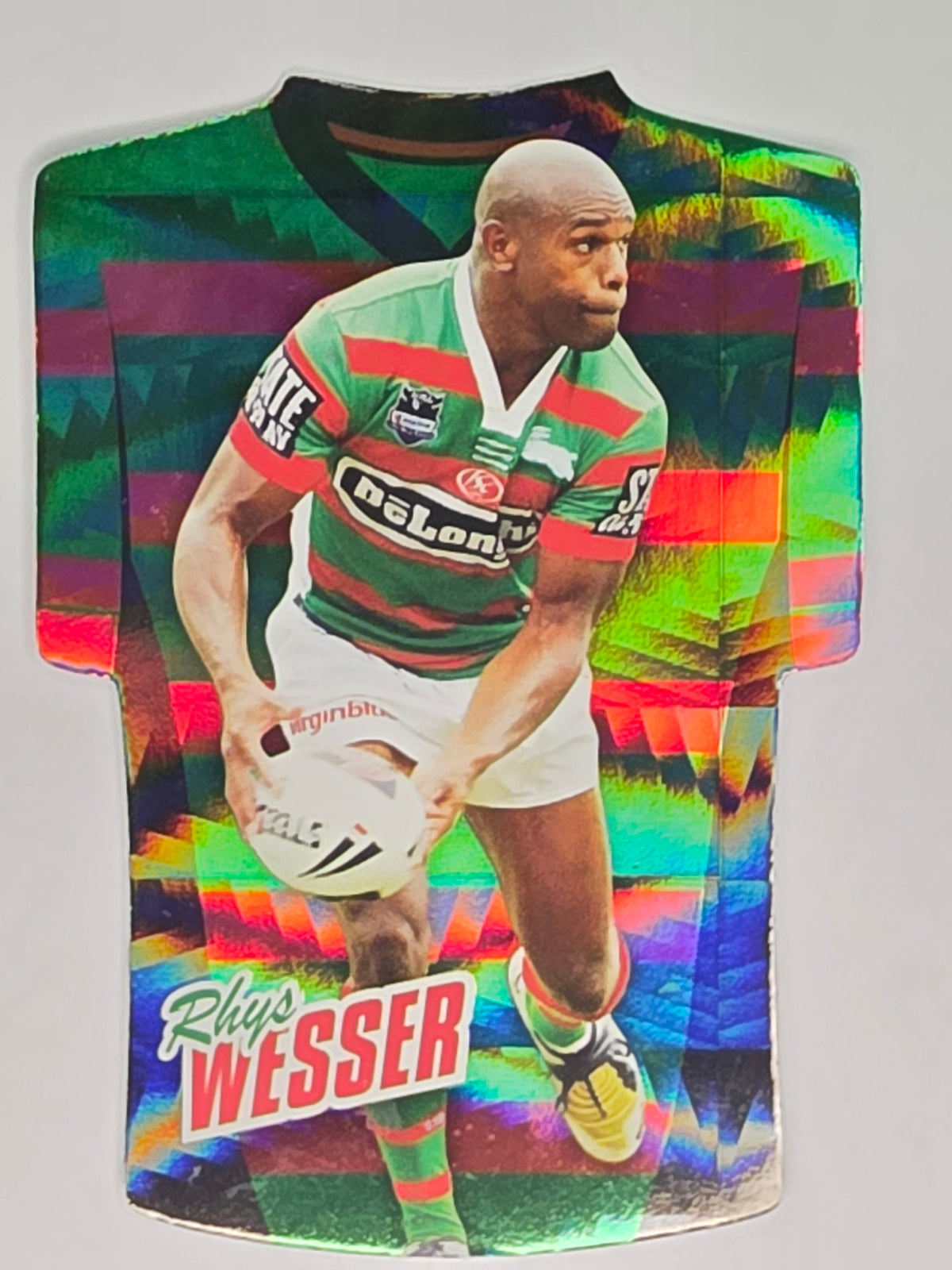NRL 2010 Champions Parallel Holofoil Jersey #159 Rhys Wesser South Sydney Rabbitohs