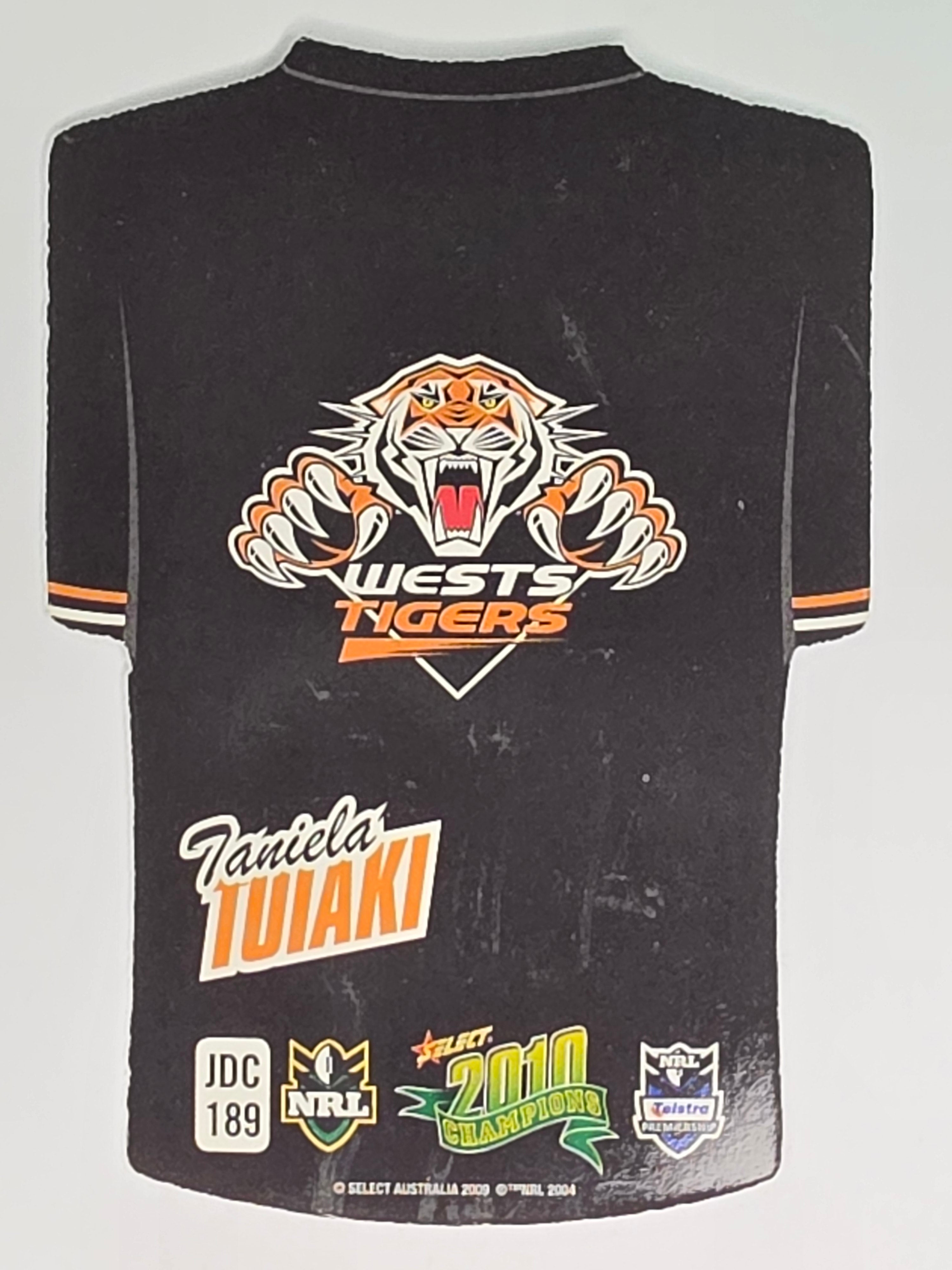 NRL 2010 Champions Parallel Holofoil Jersey #189 Taniela Tuiaki Wests Tigers