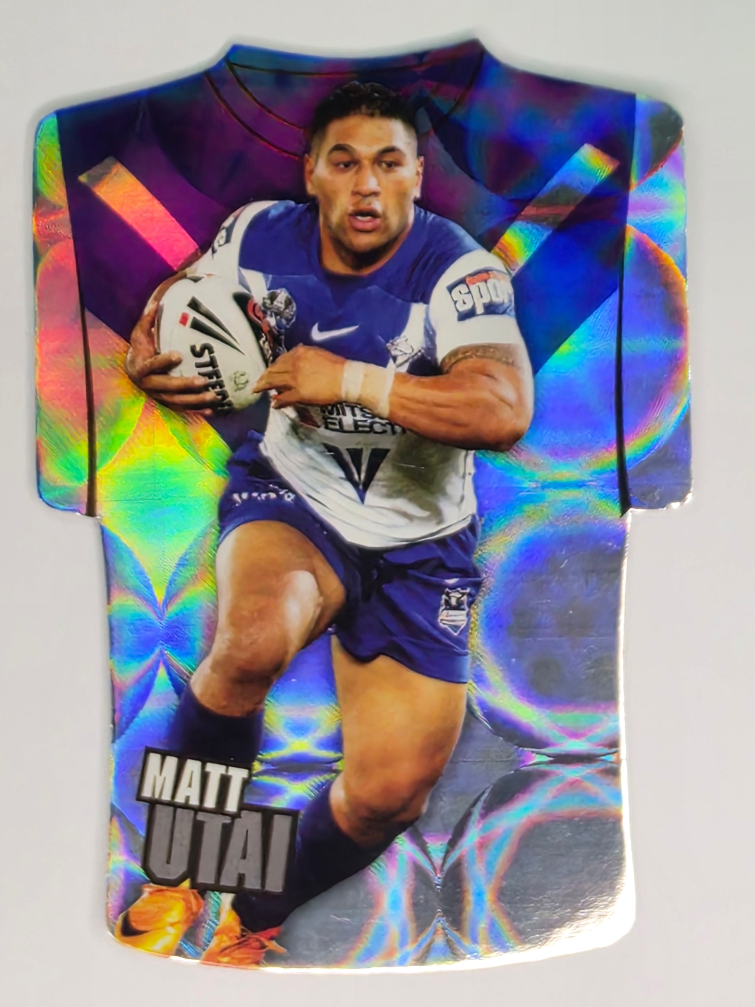 NRL 2009 Champions Parallel Holofoil Jersey  #23 Matt Utai Canterbury Bankstown Bulldogs