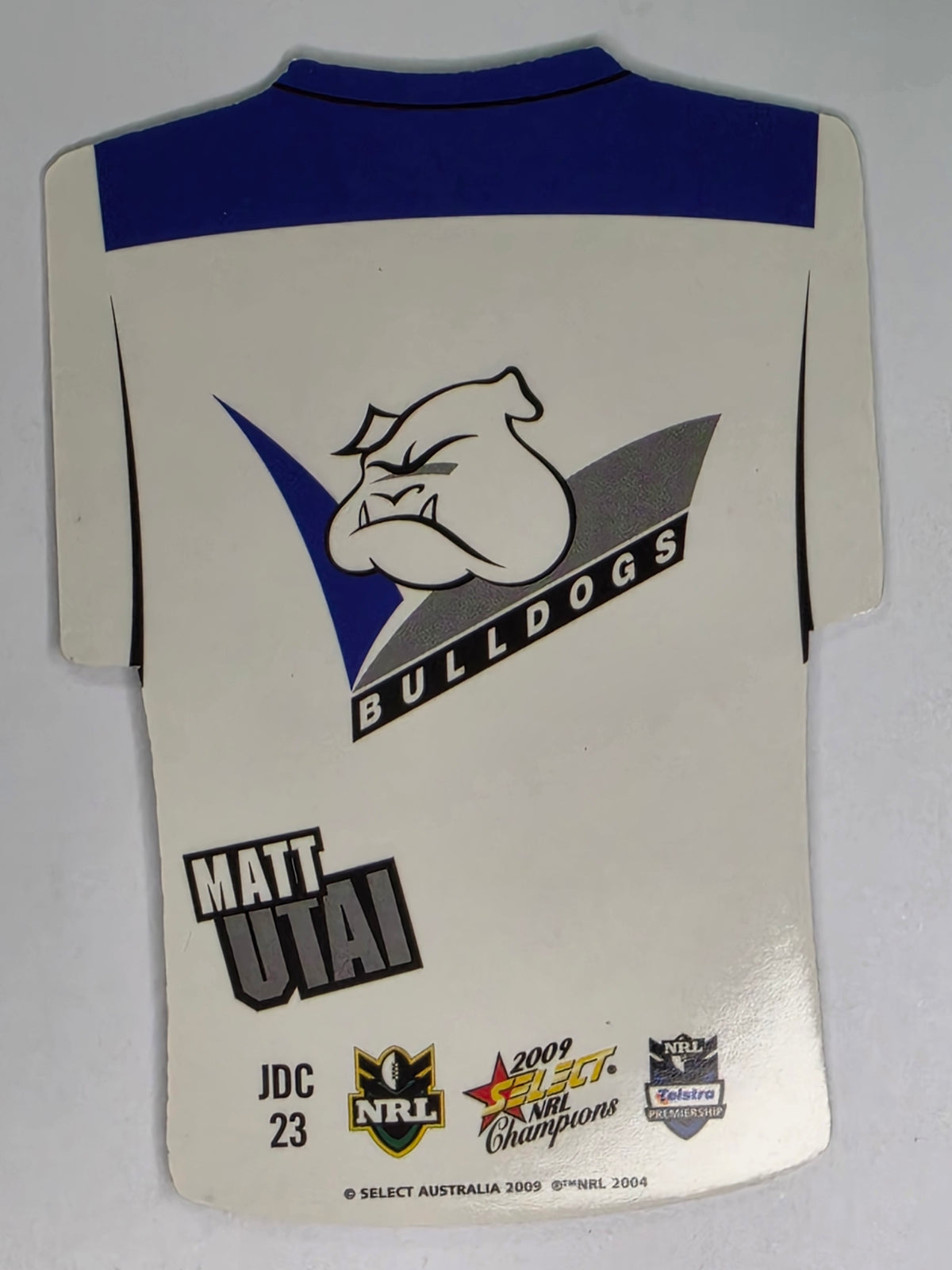 NRL 2009 Champions Parallel Holofoil Jersey  #23 Matt Utai Canterbury Bankstown Bulldogs