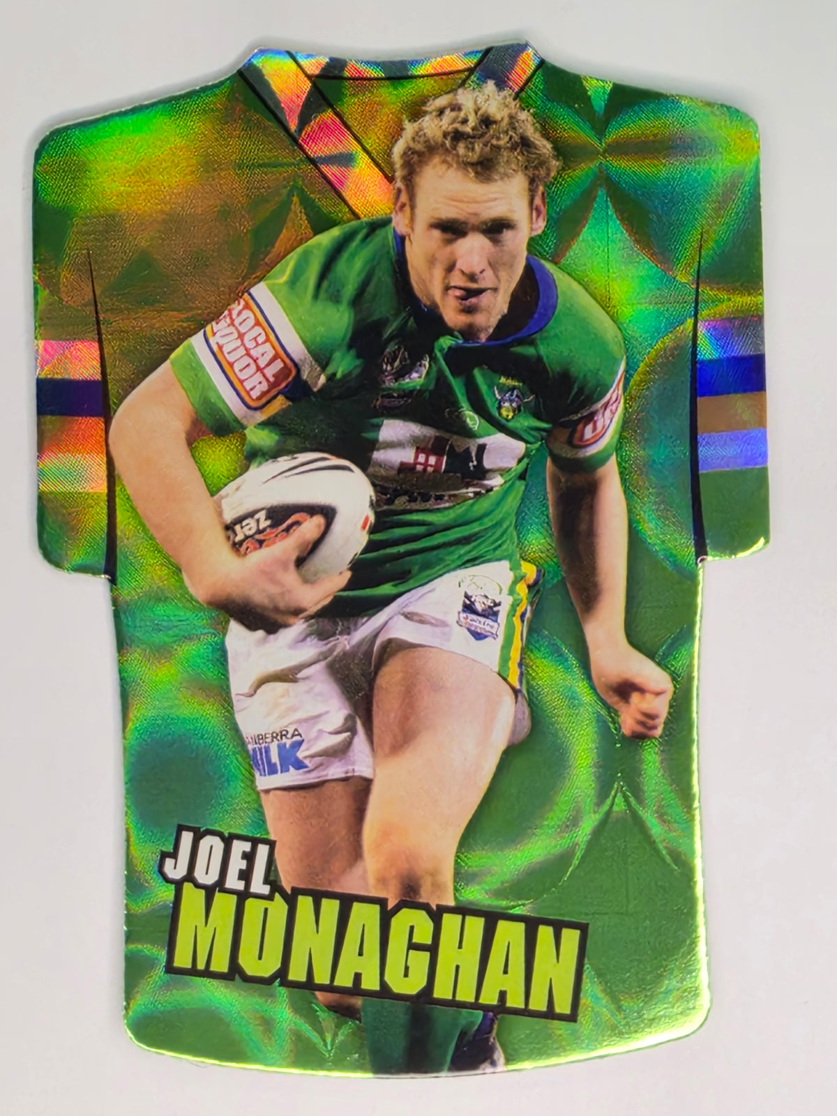 NRL 2009 Champions Parallel Holofoil Jersey  #32 Joel Monaghan Canberra Raiders