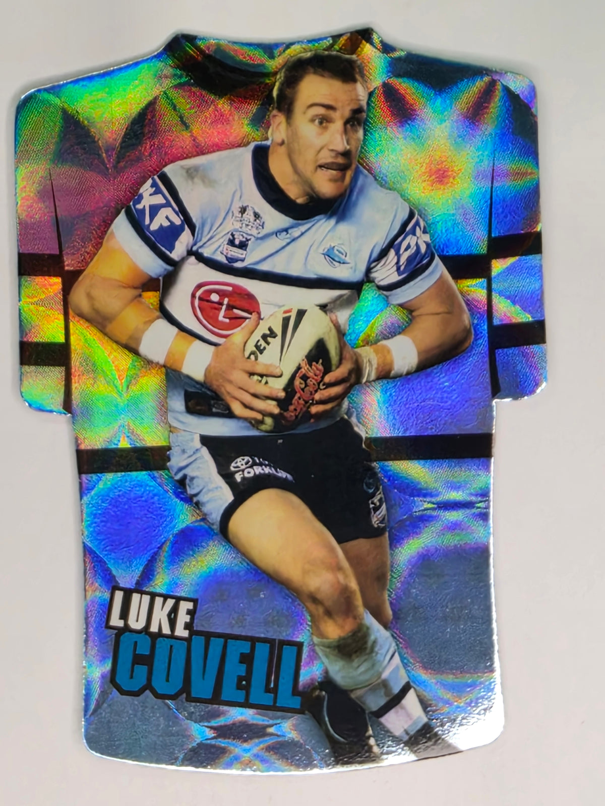 NRL 2009 Champions Parallel Holofoil Jersey  #41 Luke Covell Cronulla Sutherland Sharks