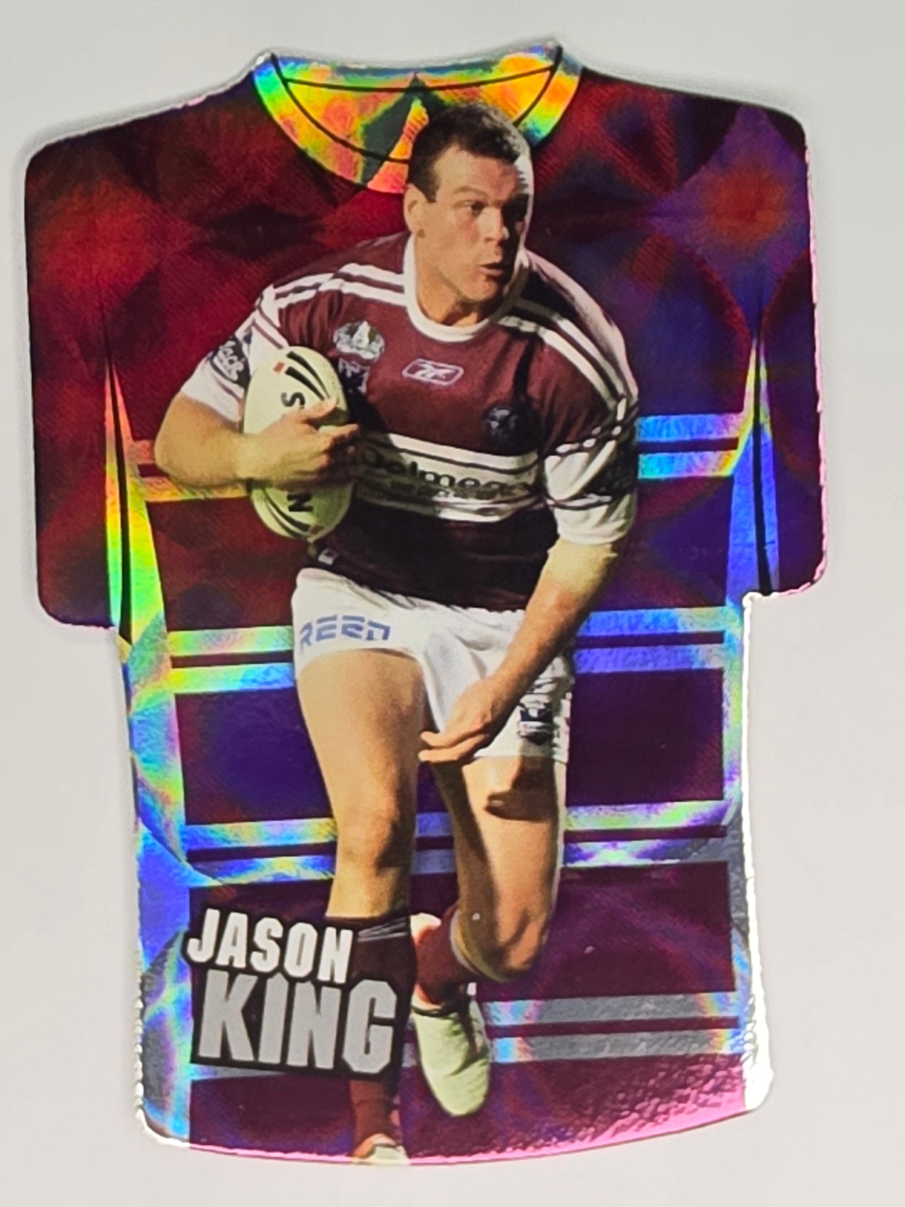 NRL 2009 Champions Parallel Holofoil Jersey  #68 Jason King Manly Warringah Sea Eagles