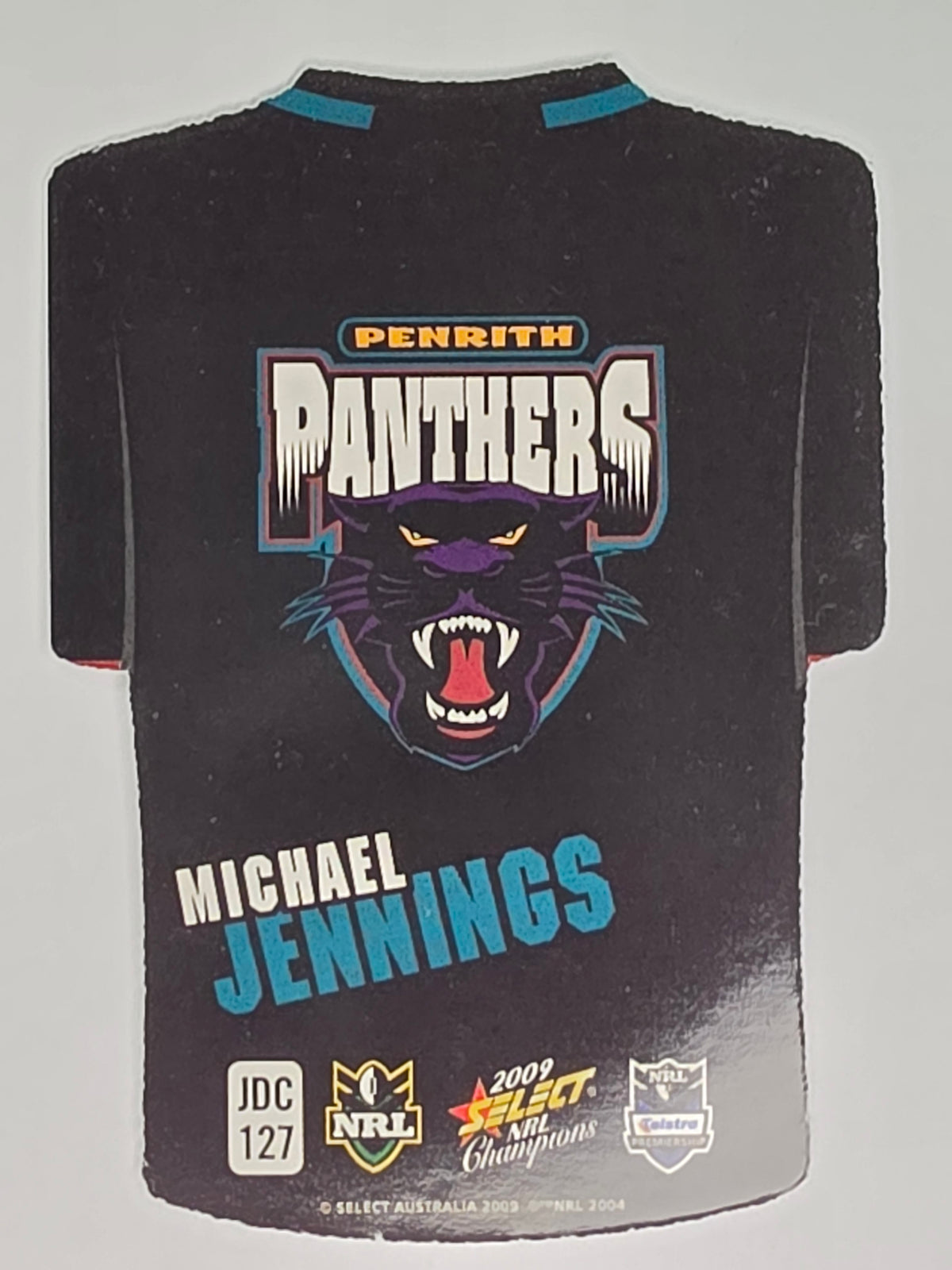 NRL 2009 Champions Parallel Holofoil Jersey  #127 Michael Jennings Penrith Panthers