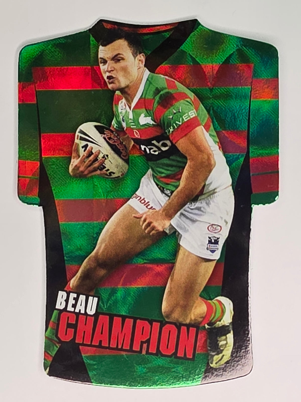NRL 2009 Champions Parallel Holofoil Jersey  #158 Beau Champion South Sydney Rabbitohs