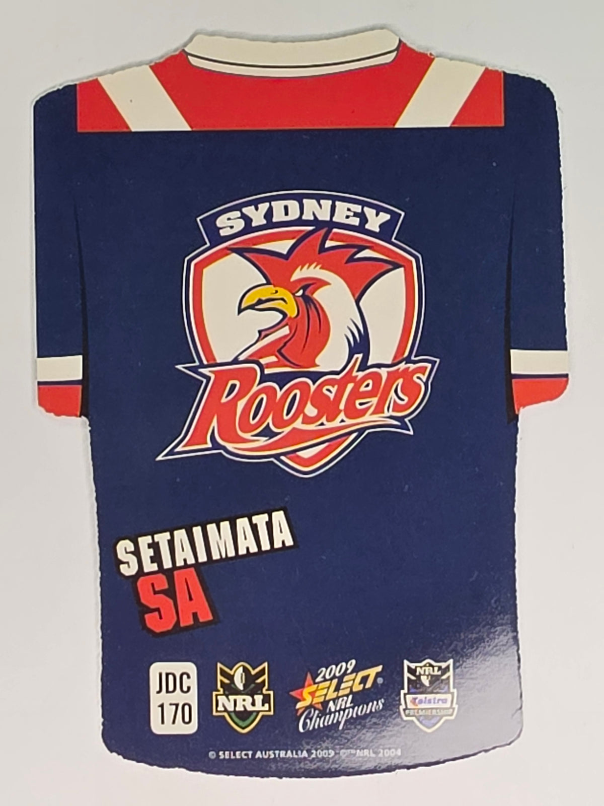 NRL 2009 Champions Parallel Holofoil Jersey  #170 Setaimata Sa Sydney Roosters