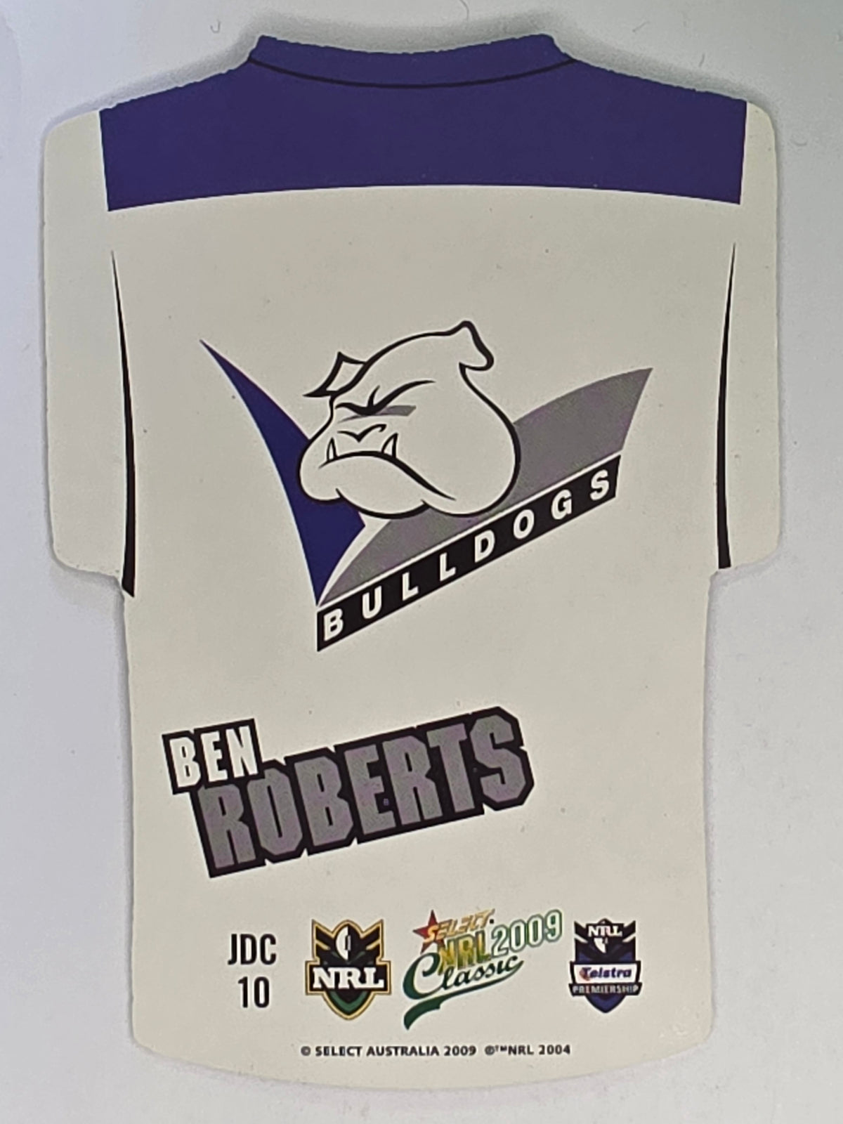 NRL 2009 Classic | Holofoil Jersey Cards #JDC10 | Ben Roberts | Canterbury Bankstown Bulldogs