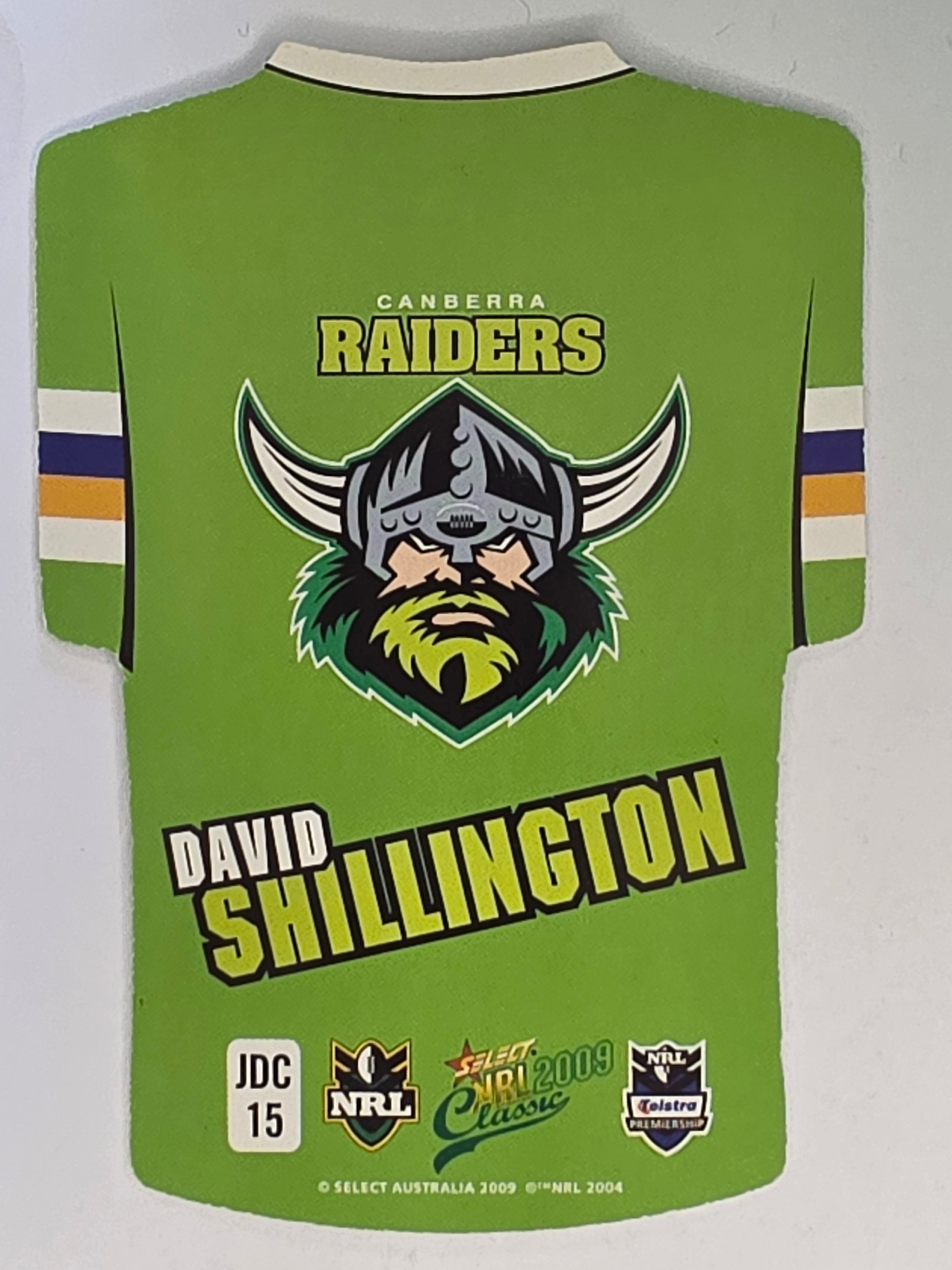 NRL 2009 Classic | Holofoil Jersey Cards #JDC15 | David Shillington | Canberra Raiders