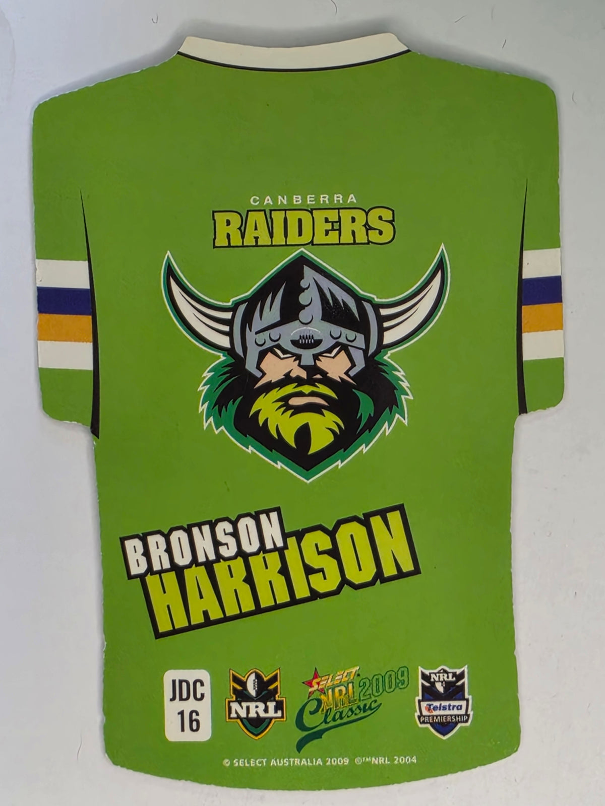 NRL 2009 Classic | Holofoil Jersey Cards #JDC16 | Bronson Harrison | Canberra Raiders