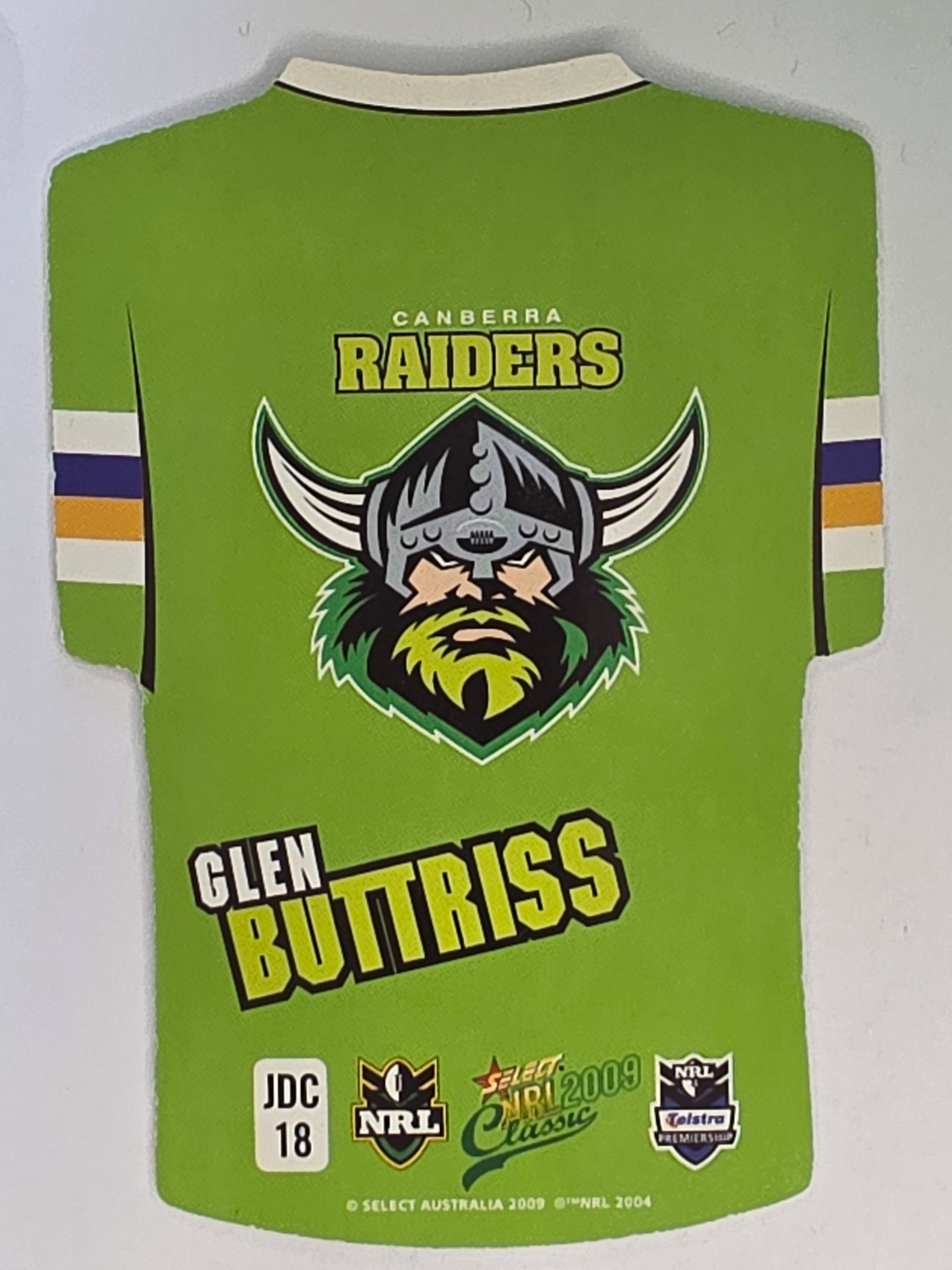 NRL 2009 Classic | Holofoil Jersey Cards #JDC18 | Glen Buttriss | Canberra Raiders