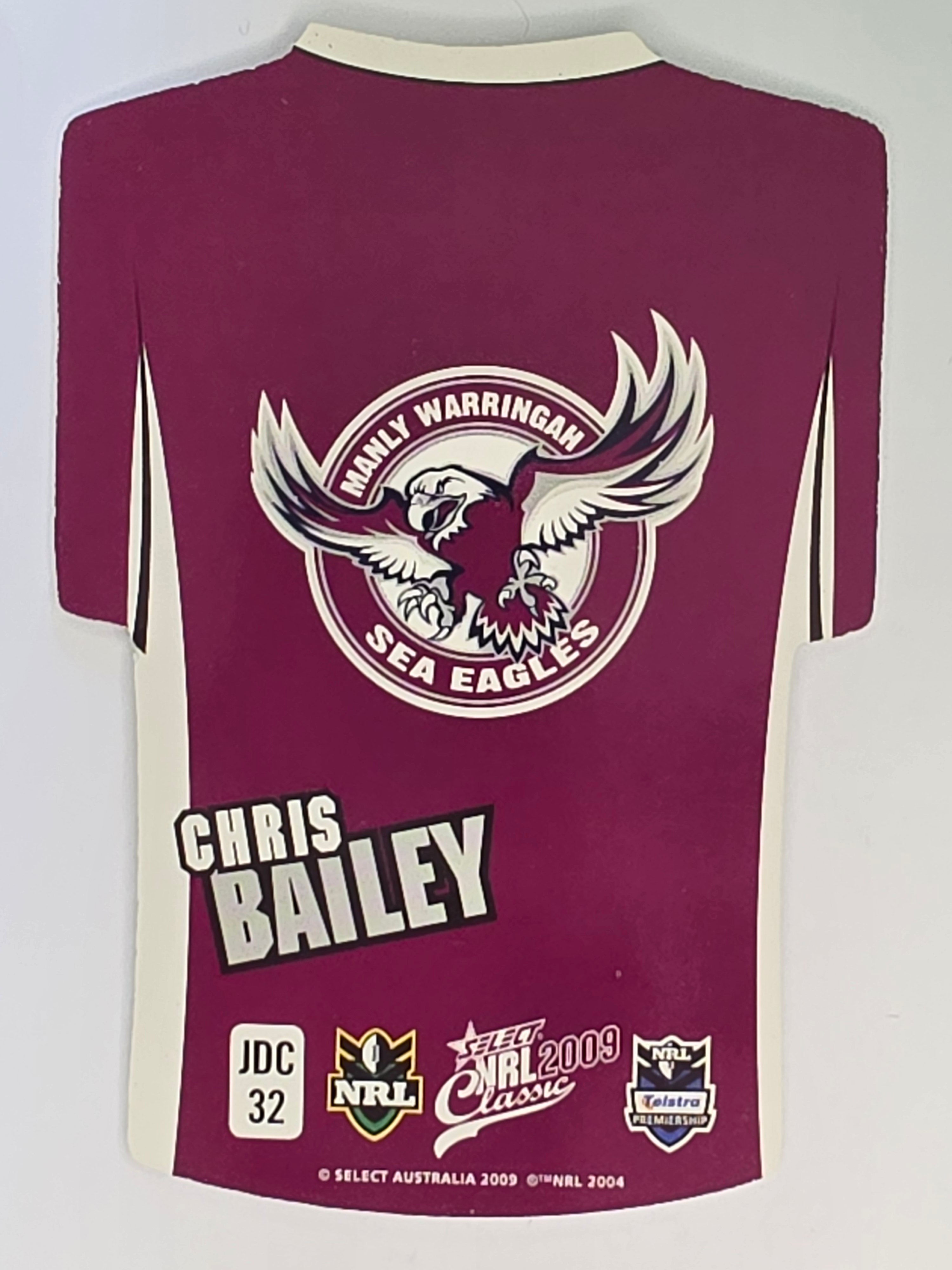 NRL 2009 Classic | Holofoil Jersey Cards #JDC32 | Chris Bailey | Manly Warringah Sea Eagles