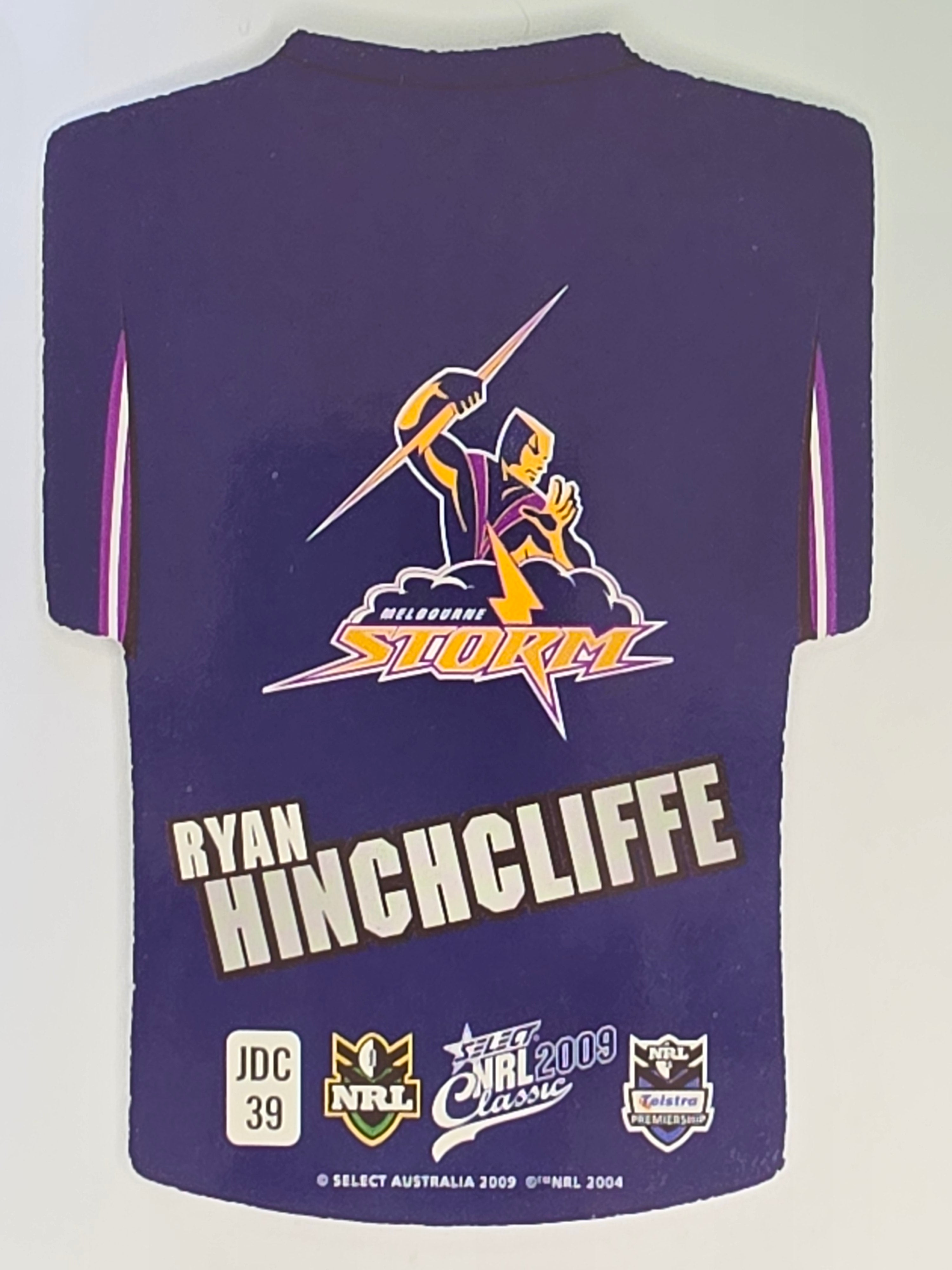NRL 2009 Classic | Holofoil Jersey Cards #JDC39 | Ryan Hinchcliffe | Melbourne Storm
