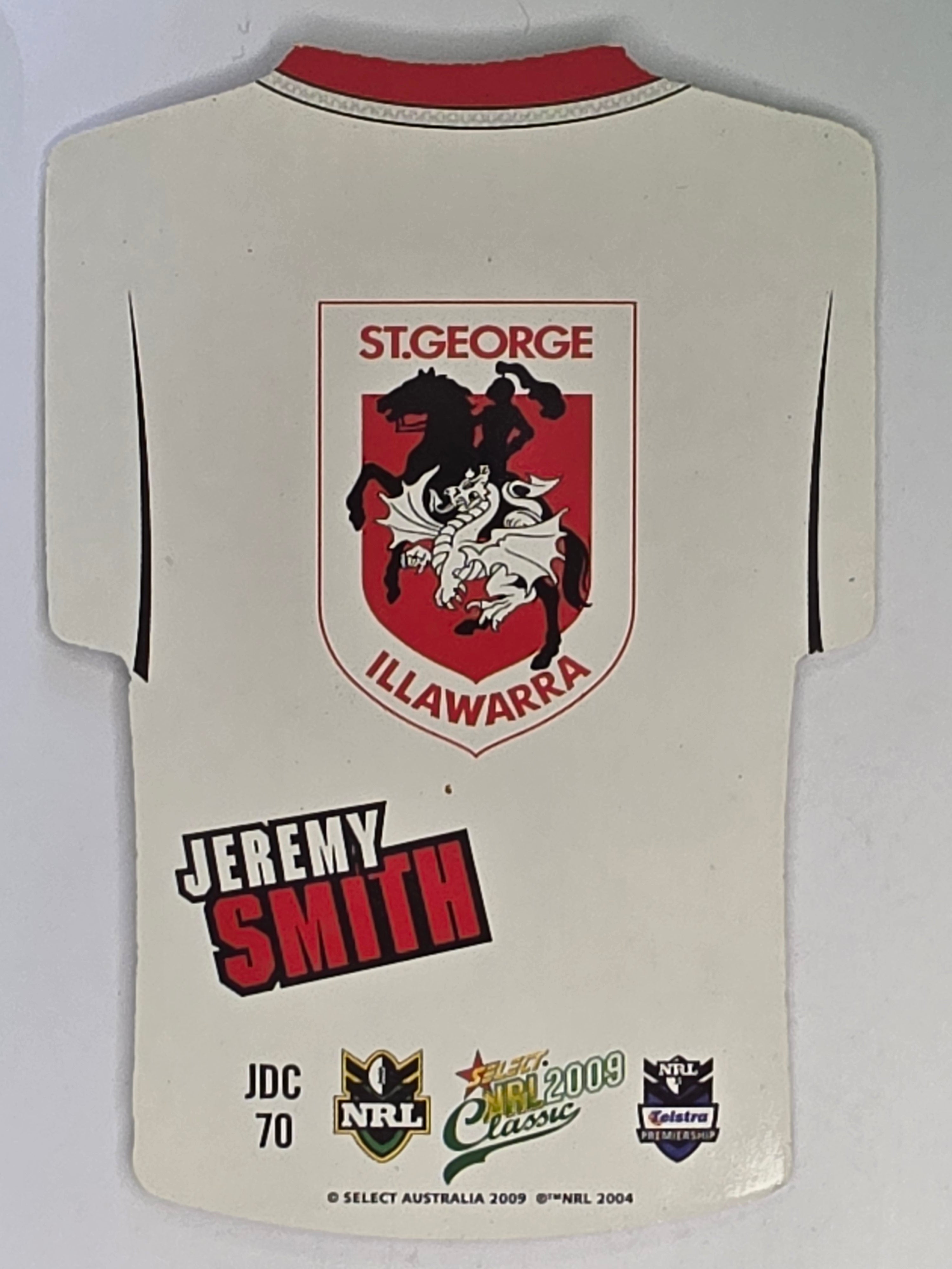 NRL 2009 Classic | Holofoil Jersey Cards #JDC70 | Jeremy Smith | St George Illawarra Dragons