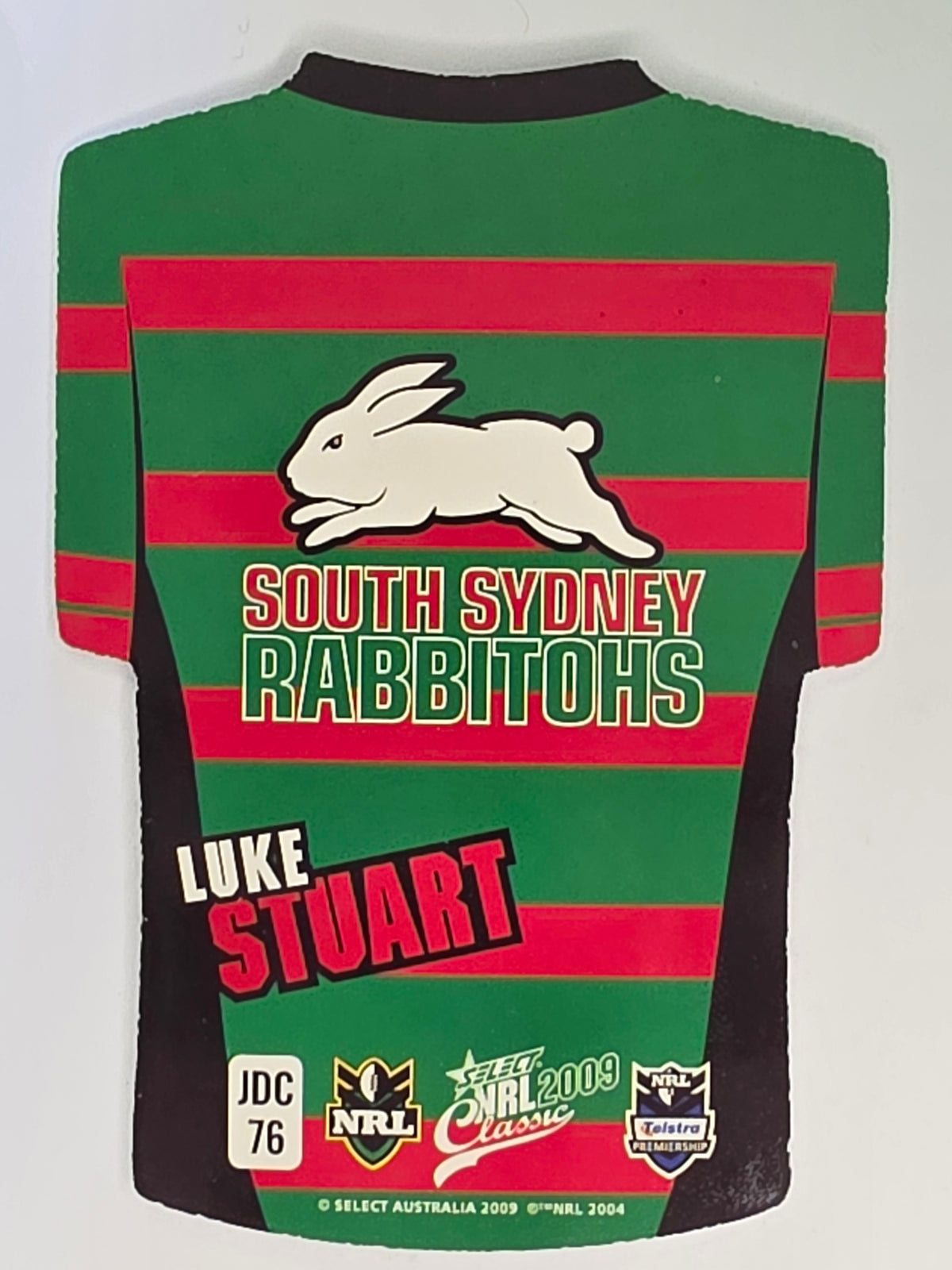 NRL 2009 Classic | Holofoil Jersey Cards #JDC76 | Luke Stuart | South Sydney Rabbitohs