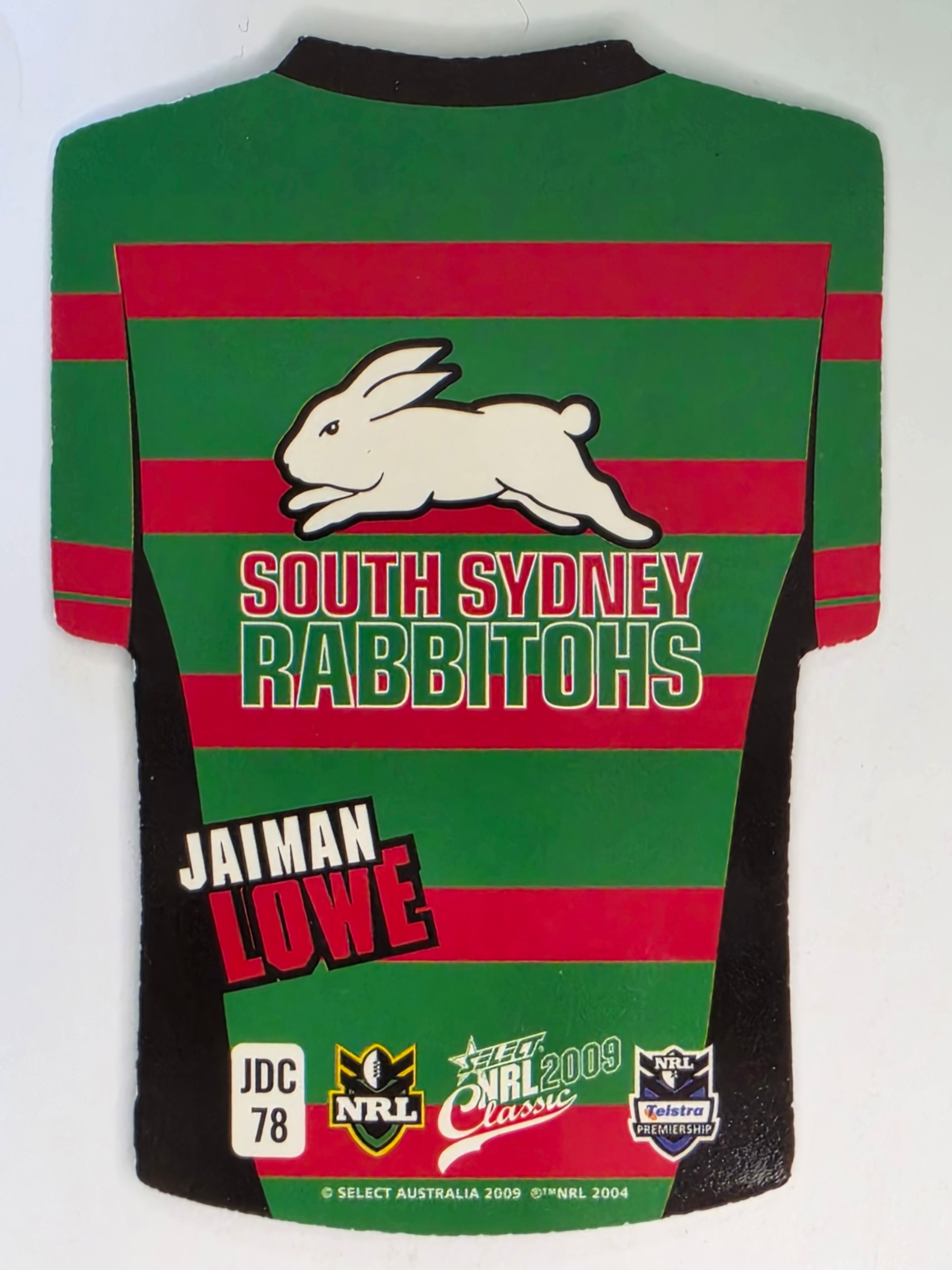 NRL 2009 Classic | Holofoil Jersey Cards #JDC78 | Jaiman Lowe | South Sydney Rabbitohs