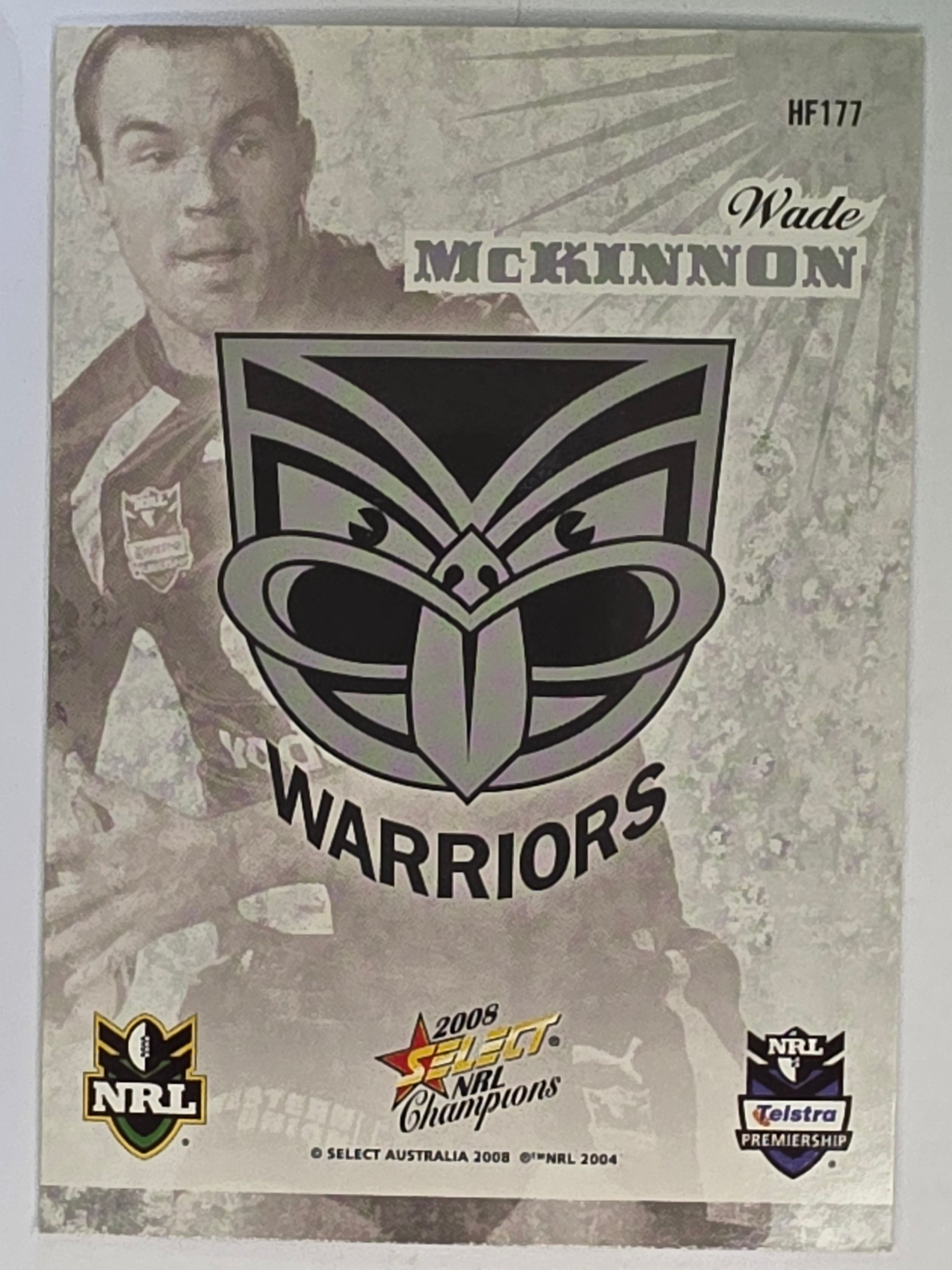 NRL 2008 Champions Holofoil Parallel #177 Wade McKinnon New Zealand Warriors