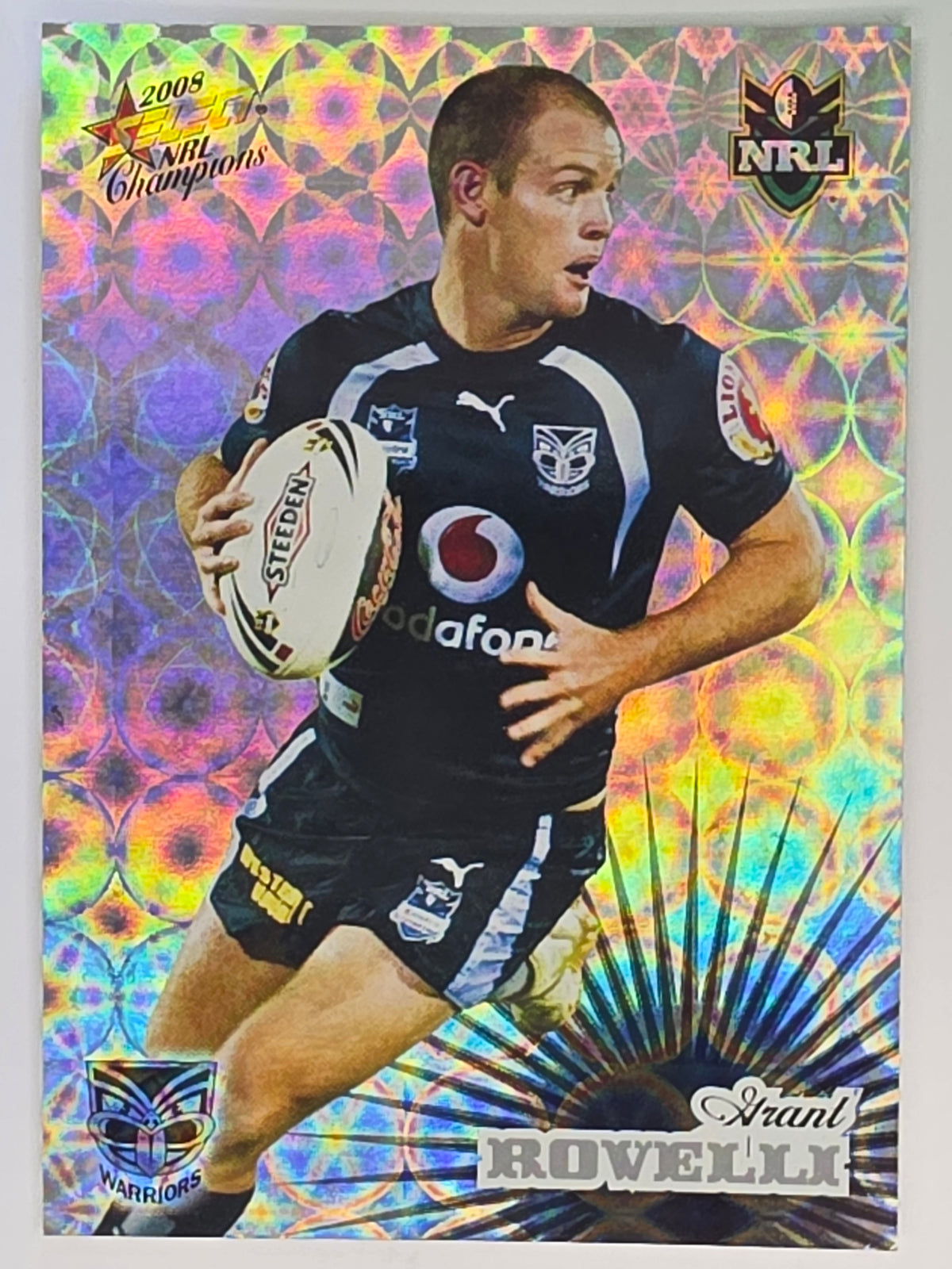 NRL 2008 Champions Holofoil Parallel #181 Grant Rovelli New Zealand Warriors