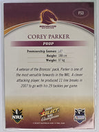 NRL 2008 Champions Gold Foil Signature #FS3 Corey Parker Brisbane Broncos