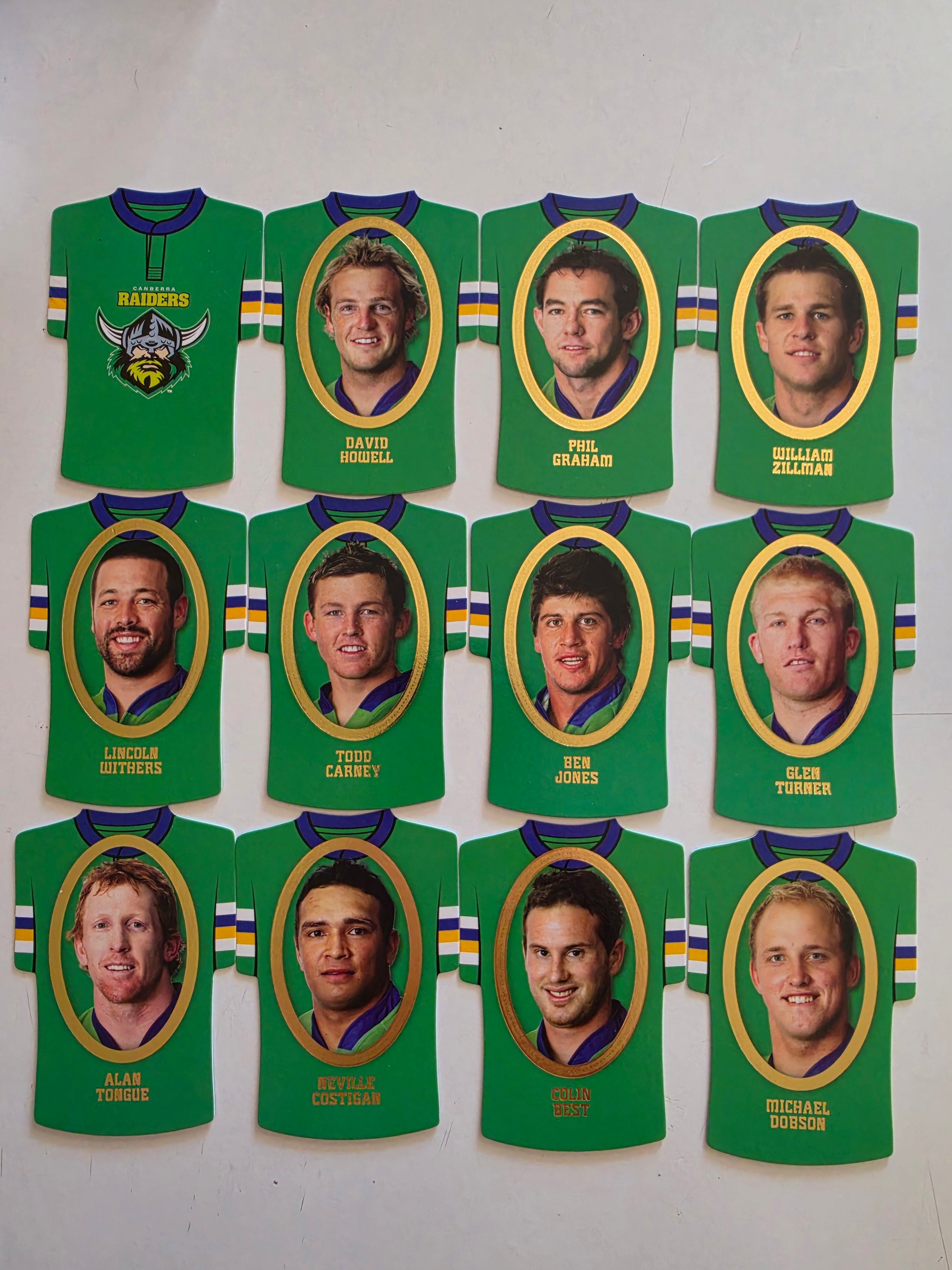 NRL 2007 Invincible Jersey Parallel Team Set Canberra Raiders