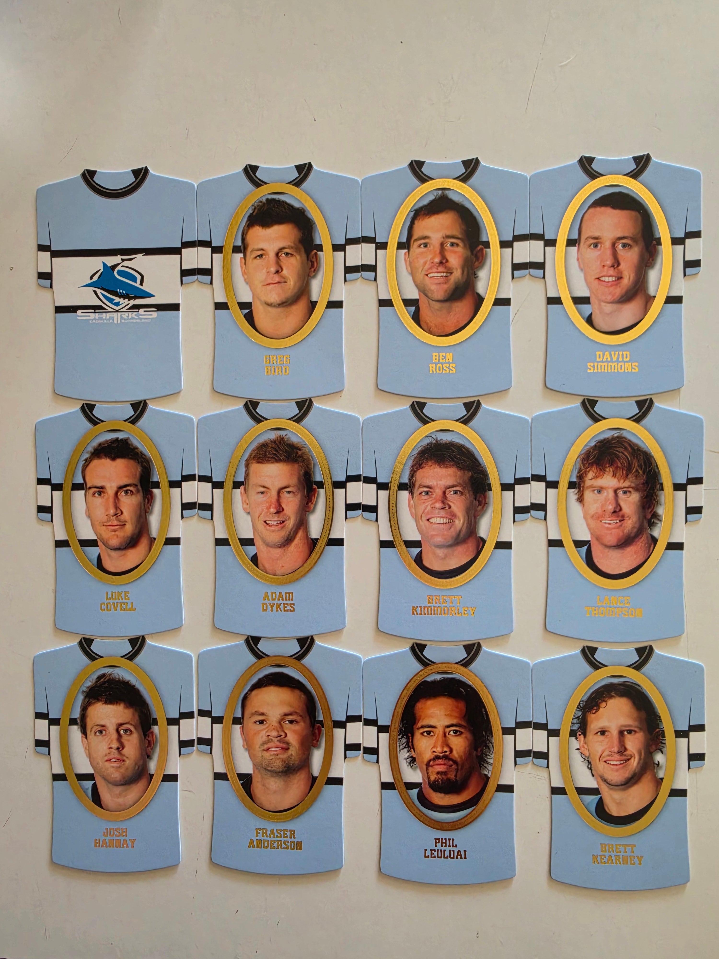 NRL 2007 Invincible Jersey Parallel Team Set Cronulla Sharks