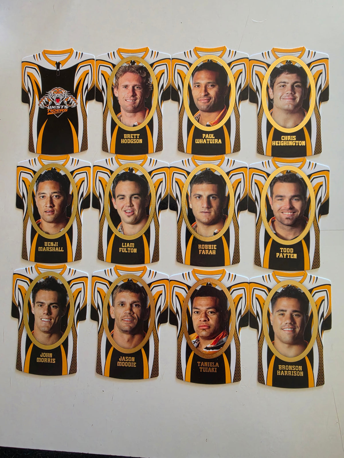 NRL 2007 Invincible Jersey Parallel Team Set Wests Tigers