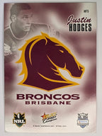 NRL 2007 Champions Holofoil Parallel #6 Justin Hodges Brisbane Broncos