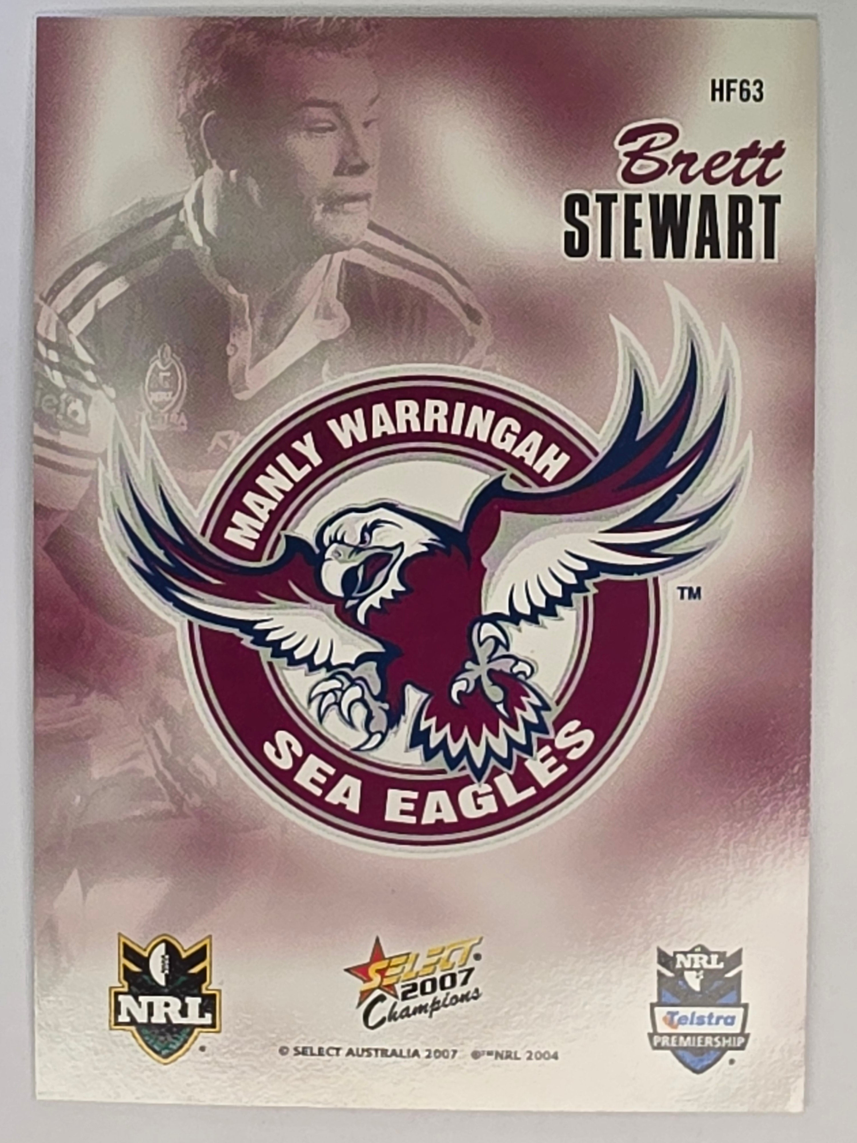 NRL 2007 Champions Holofoil Parallel #64 Brett Stewart Manly Warringah Sea Eagles