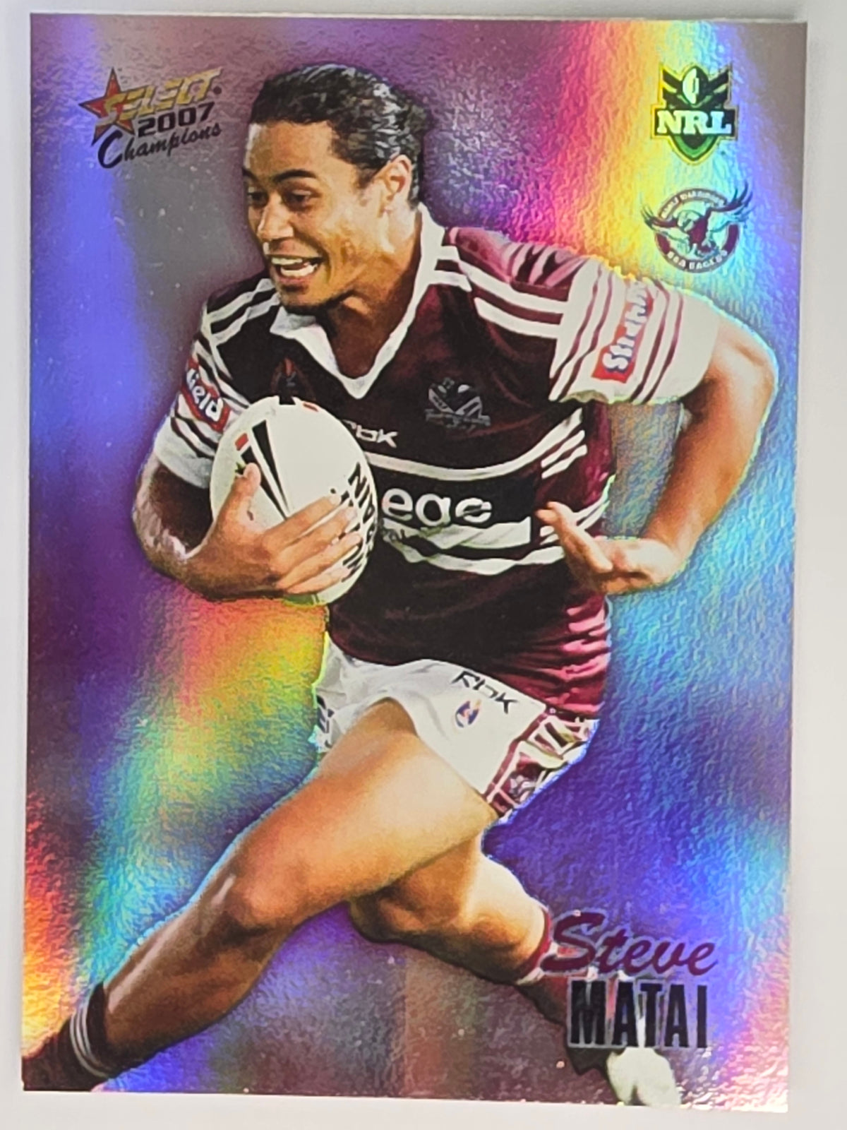 NRL 2007 Champions Holofoil Parallel #67 Steve Matai Manly Warringah Sea Eagles