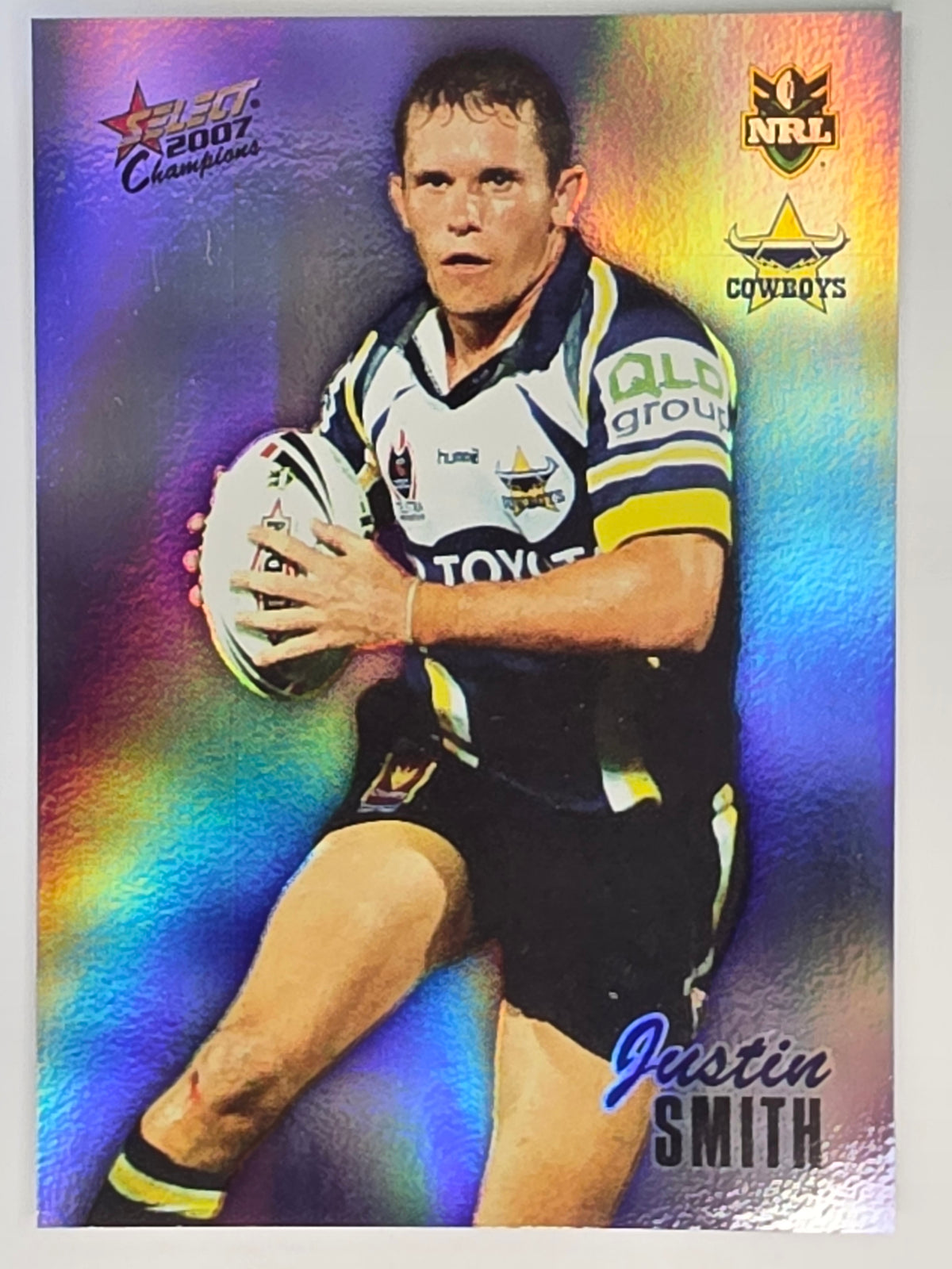 NRL 2007 Champions Holofoil Parallel #101 Justin Smith North Queensland Cowboys