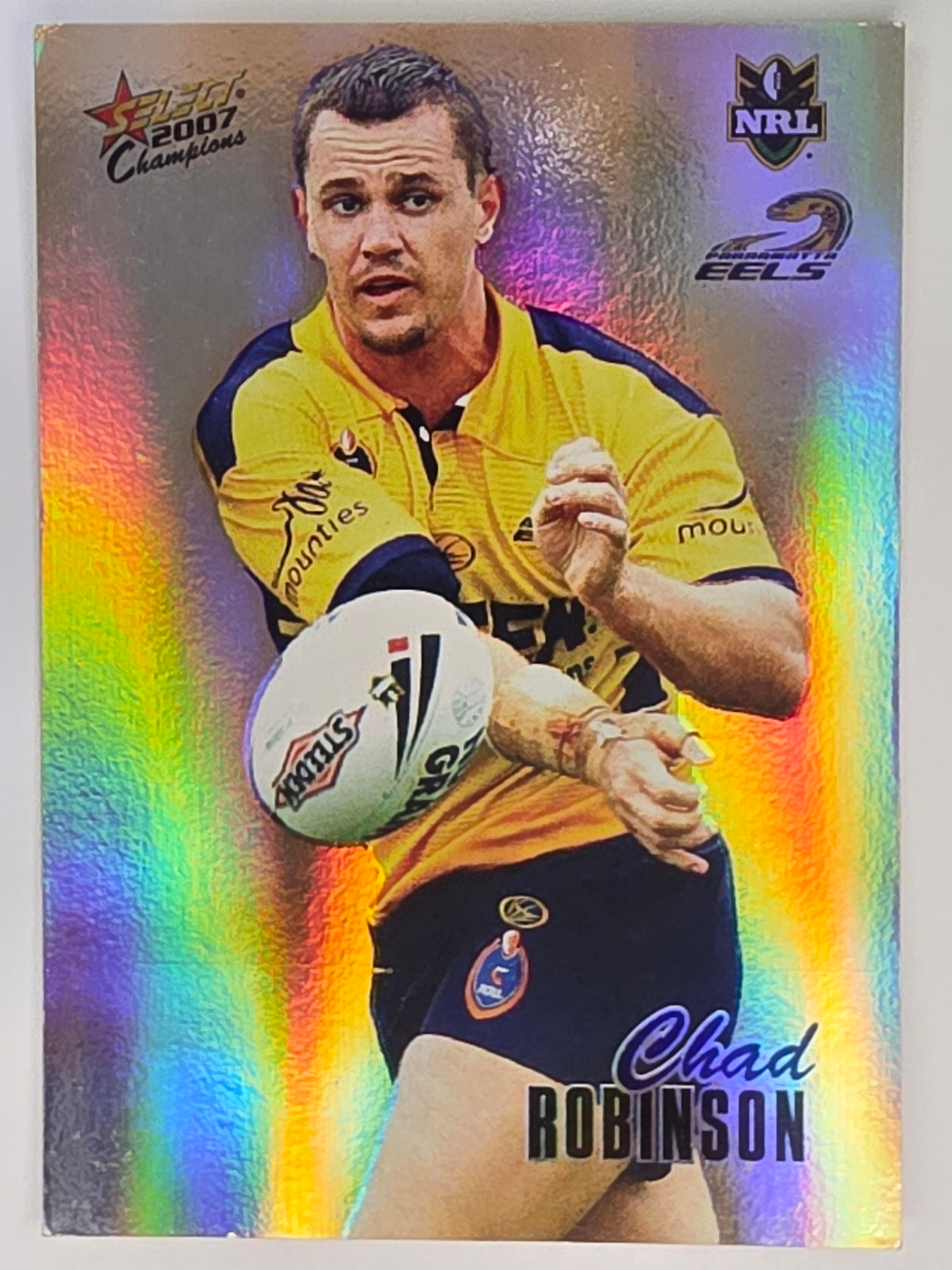 NRL 2007 Champions Holofoil Parallel #123 Chad Robinson Parramatta Eels