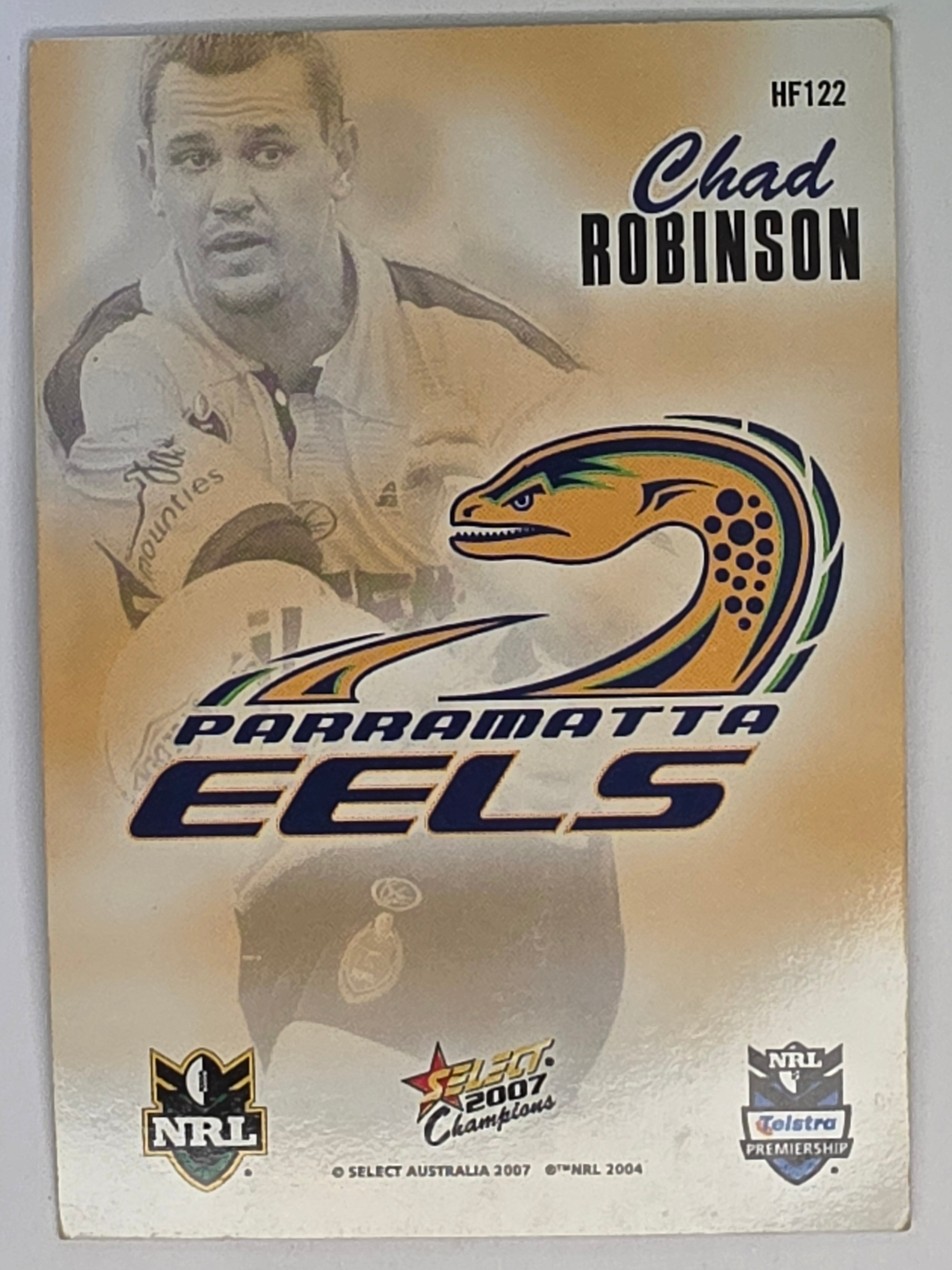 NRL 2007 Champions Holofoil Parallel #123 Chad Robinson Parramatta Eels