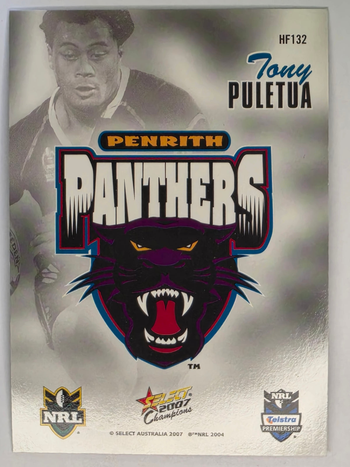 NRL 2007 Champions Holofoil Parallel #133 Tony Puletua Penrith Panthers