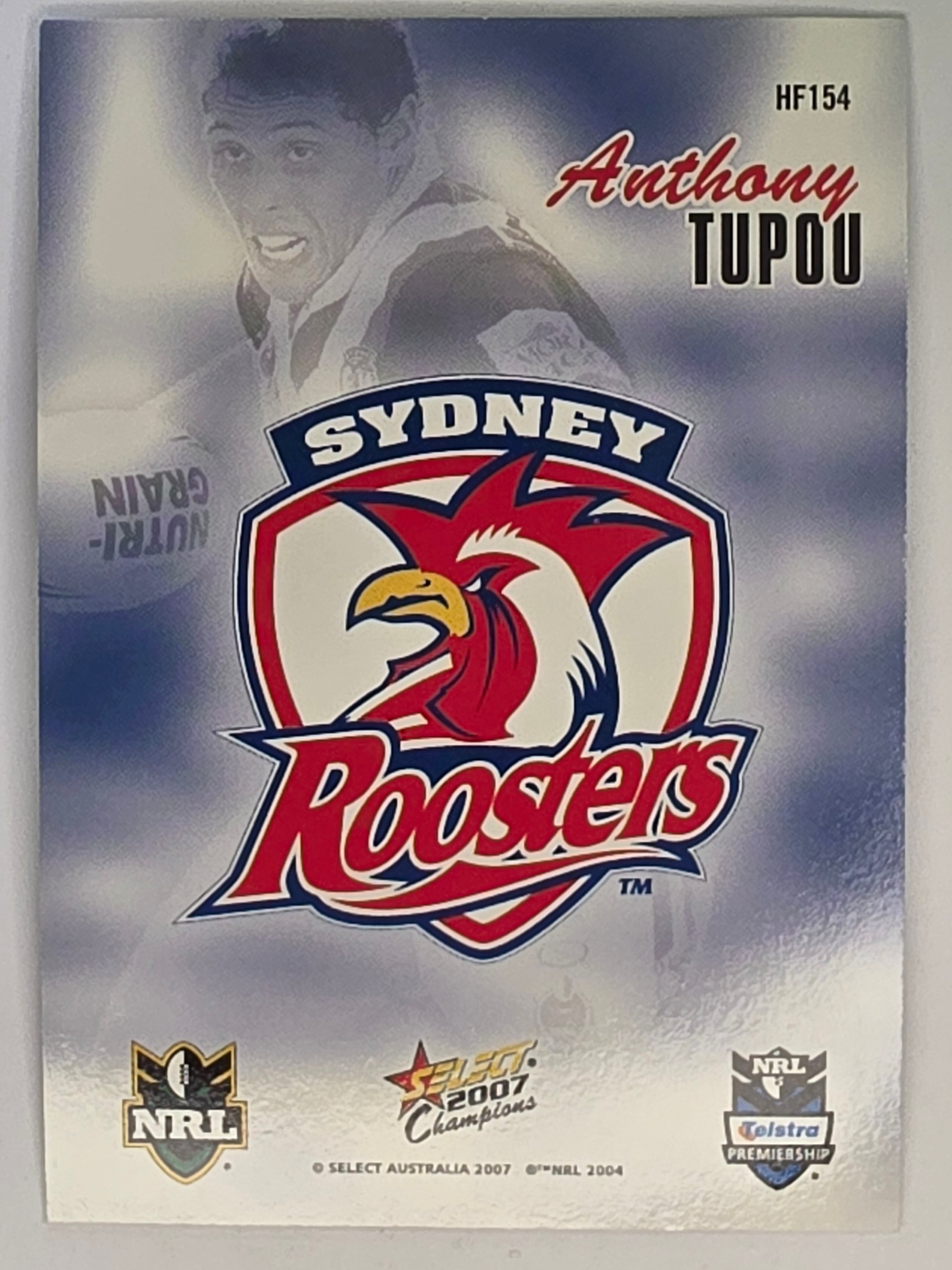 NRL 2007 Champions Holofoil Parallel #155 Anthony Tupou Sydney Roosters