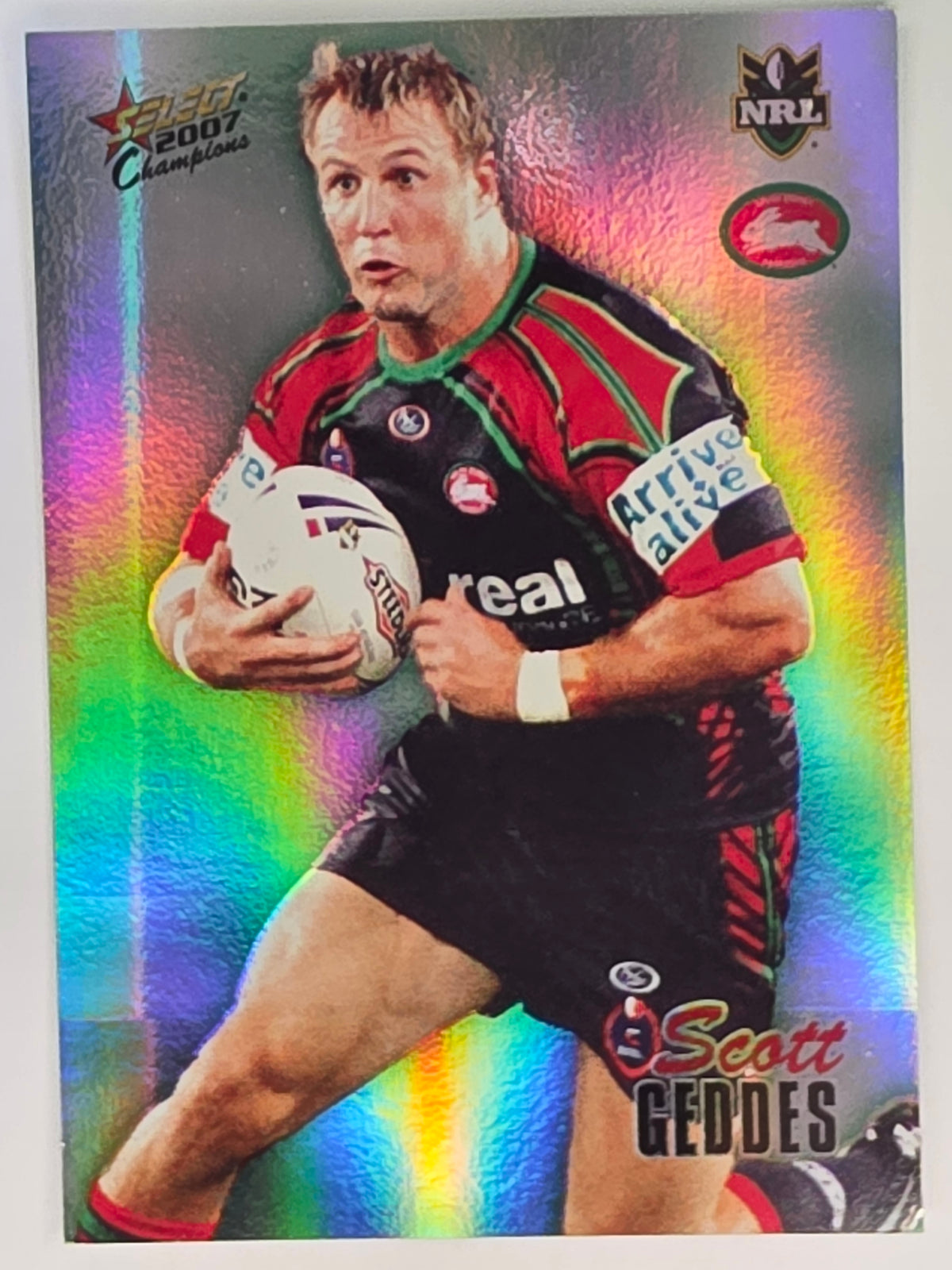 NRL 2007 Champions Holofoil Parallel #169 Scott Geddes South Sydney Rabbitohs