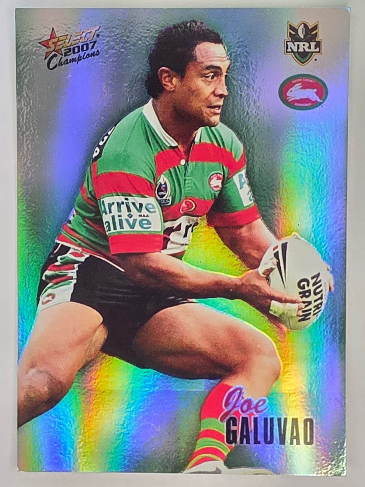 NRL 2007 Champions Holofoil Parallel #170 Joe Galuvao South Sydney Rabbitohs