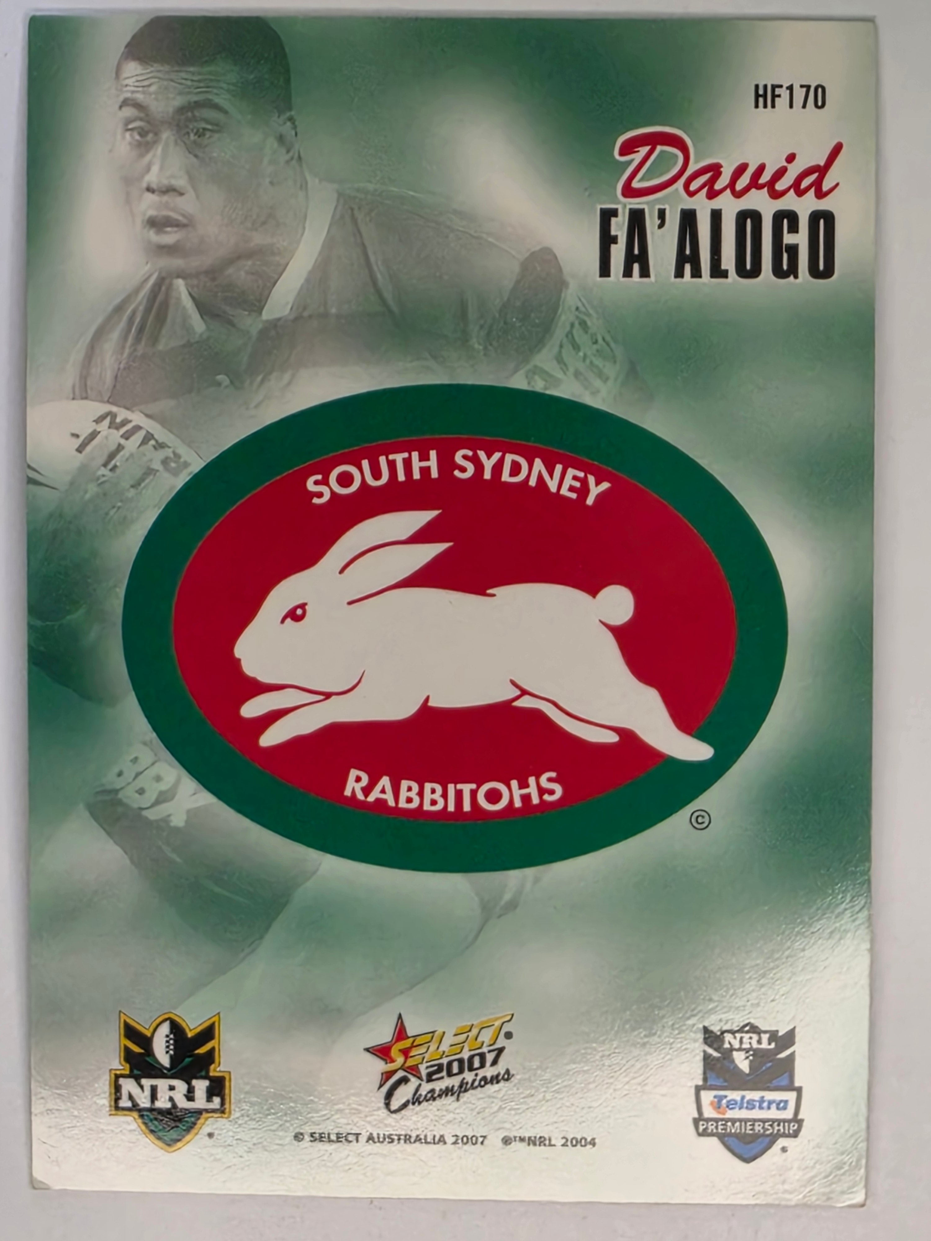 NRL 2007 Champions Holofoil Parallel #171 David Fa’alogo South Sydney Rabbitohs
