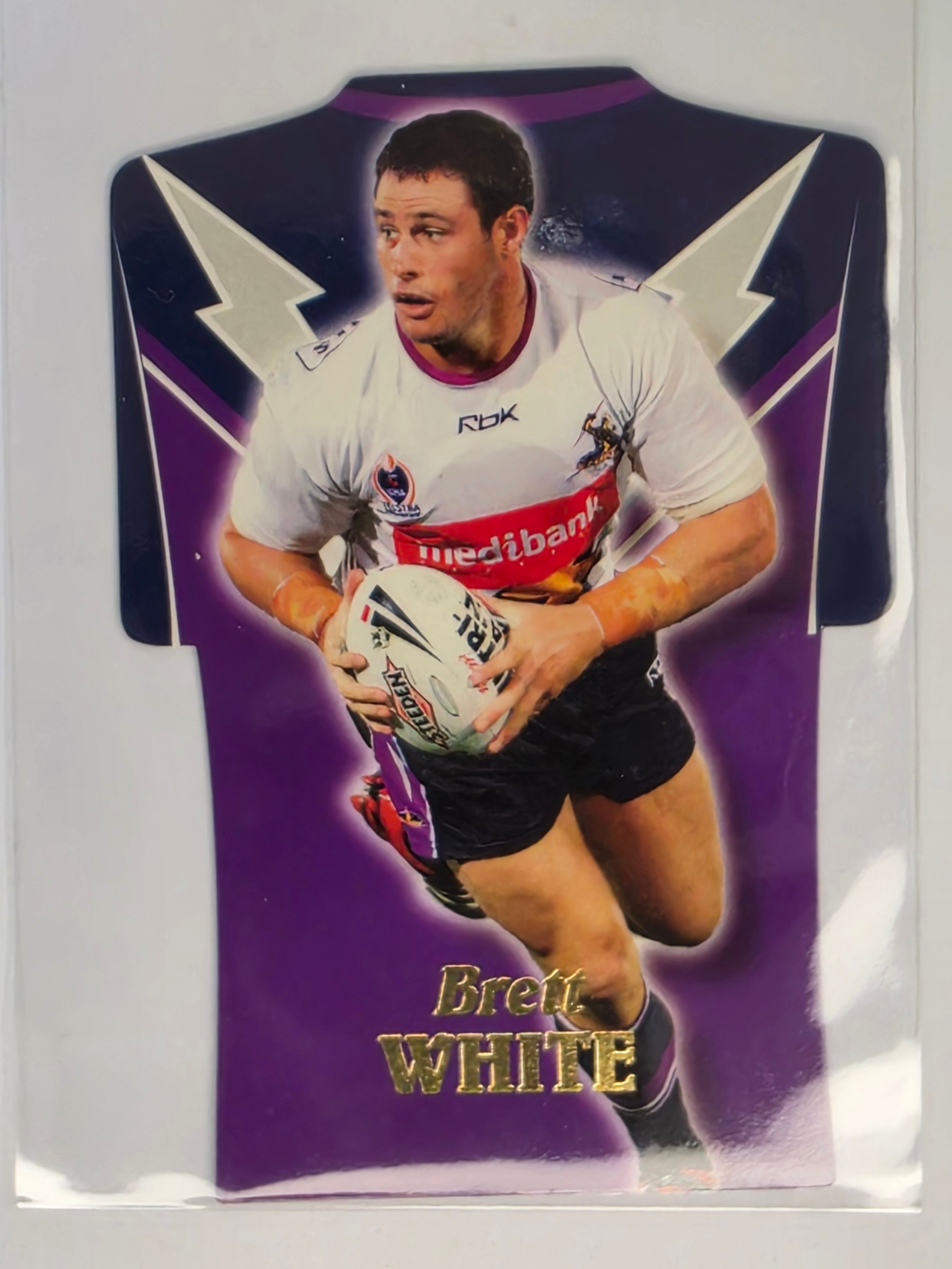 NRL 2006 Invincible Die Cut Jersey Parallel #DC35 Brett White Melbourne Storm