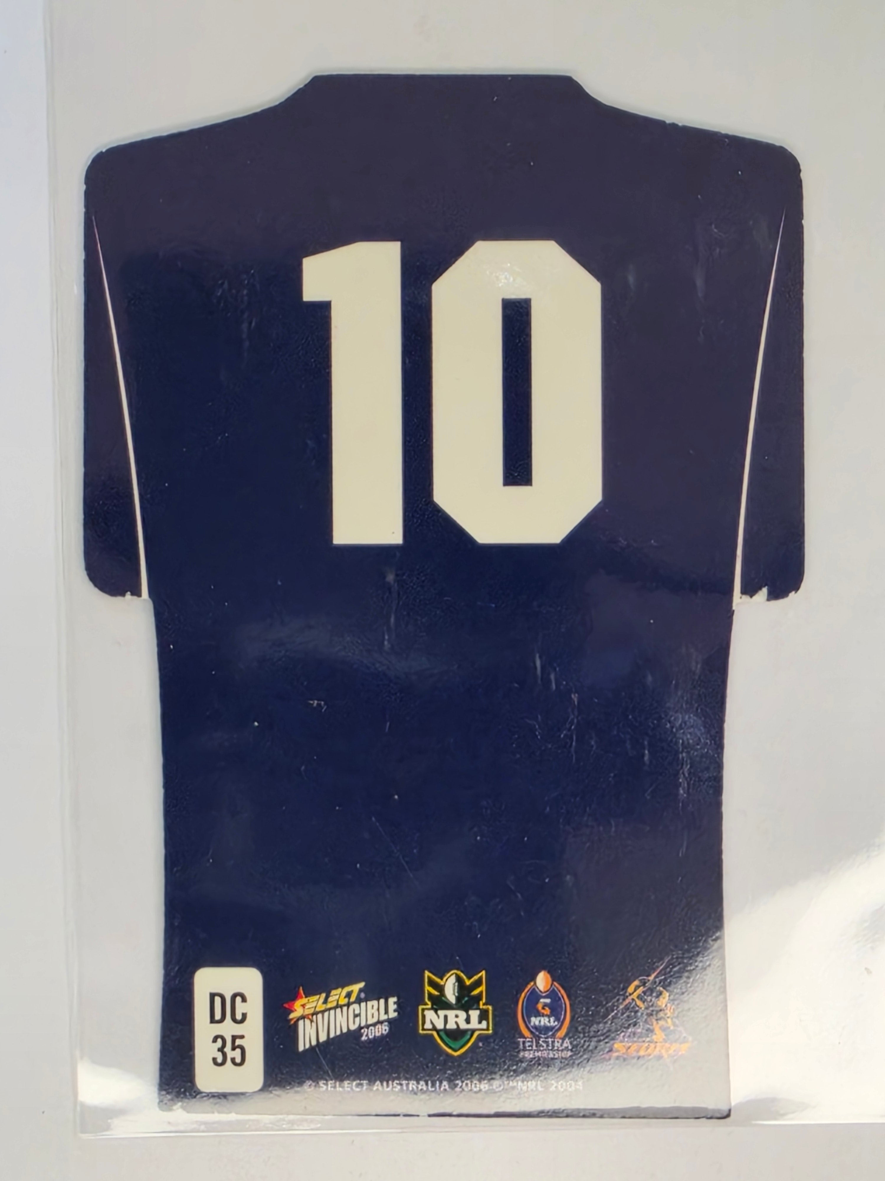 NRL 2006 Invincible Die Cut Jersey Parallel #DC35 Brett White Melbourne Storm