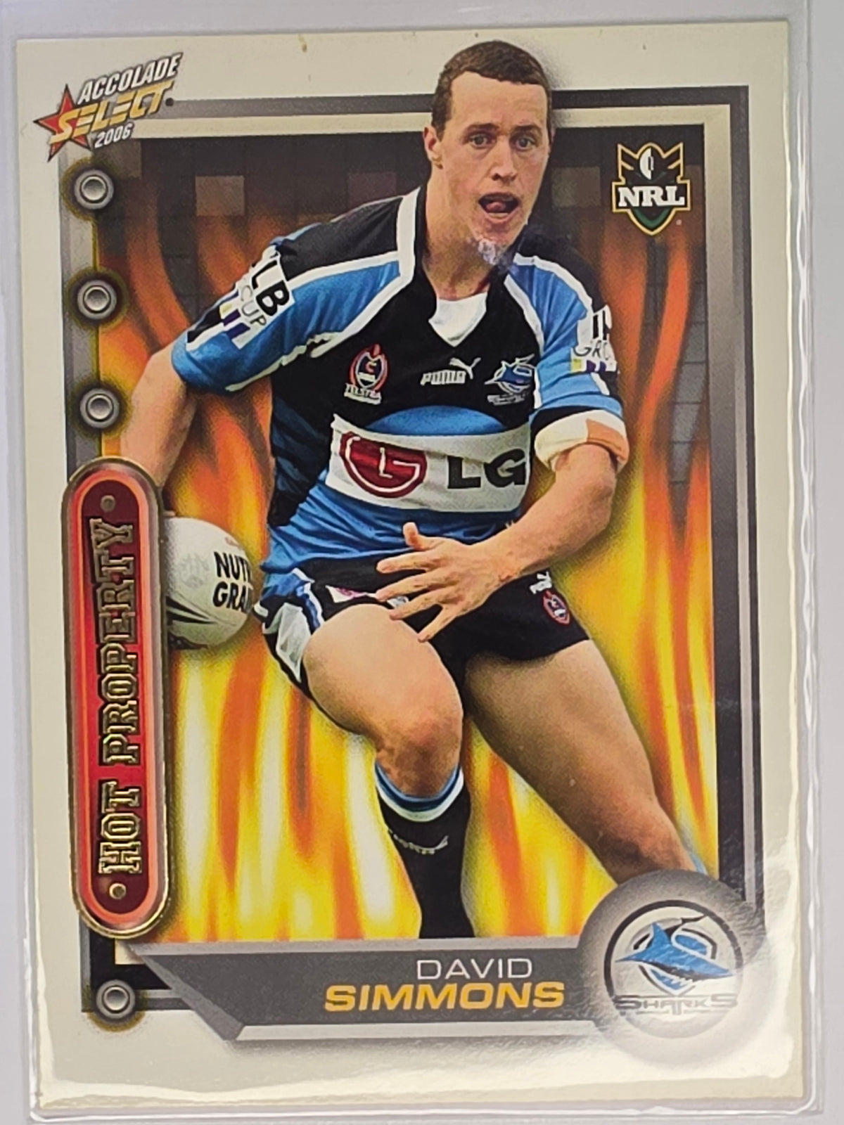 NRL 2006 Accolade Hot Property #HP4 David Simmons Cronulla Sharks