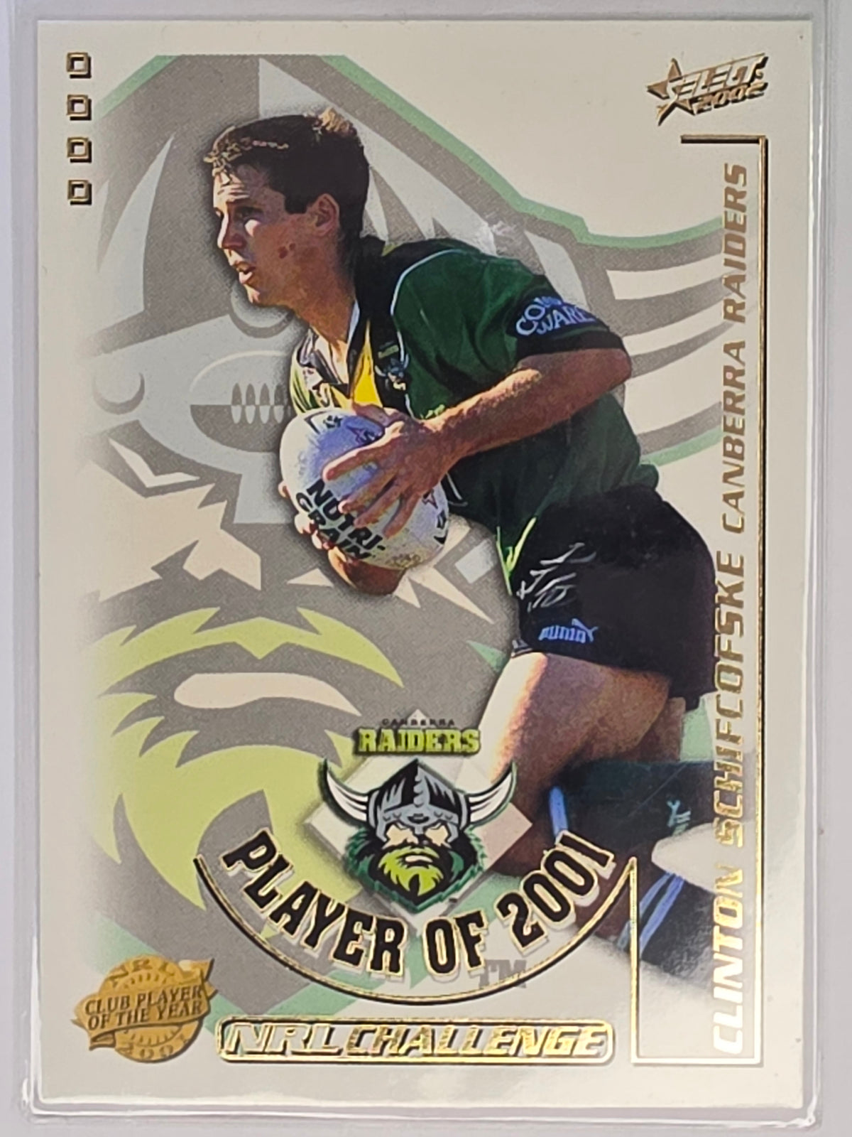 NRL 2002 Challenge Club Player of the Year #CP3 Clinton Schifcofske Canberra Raiders