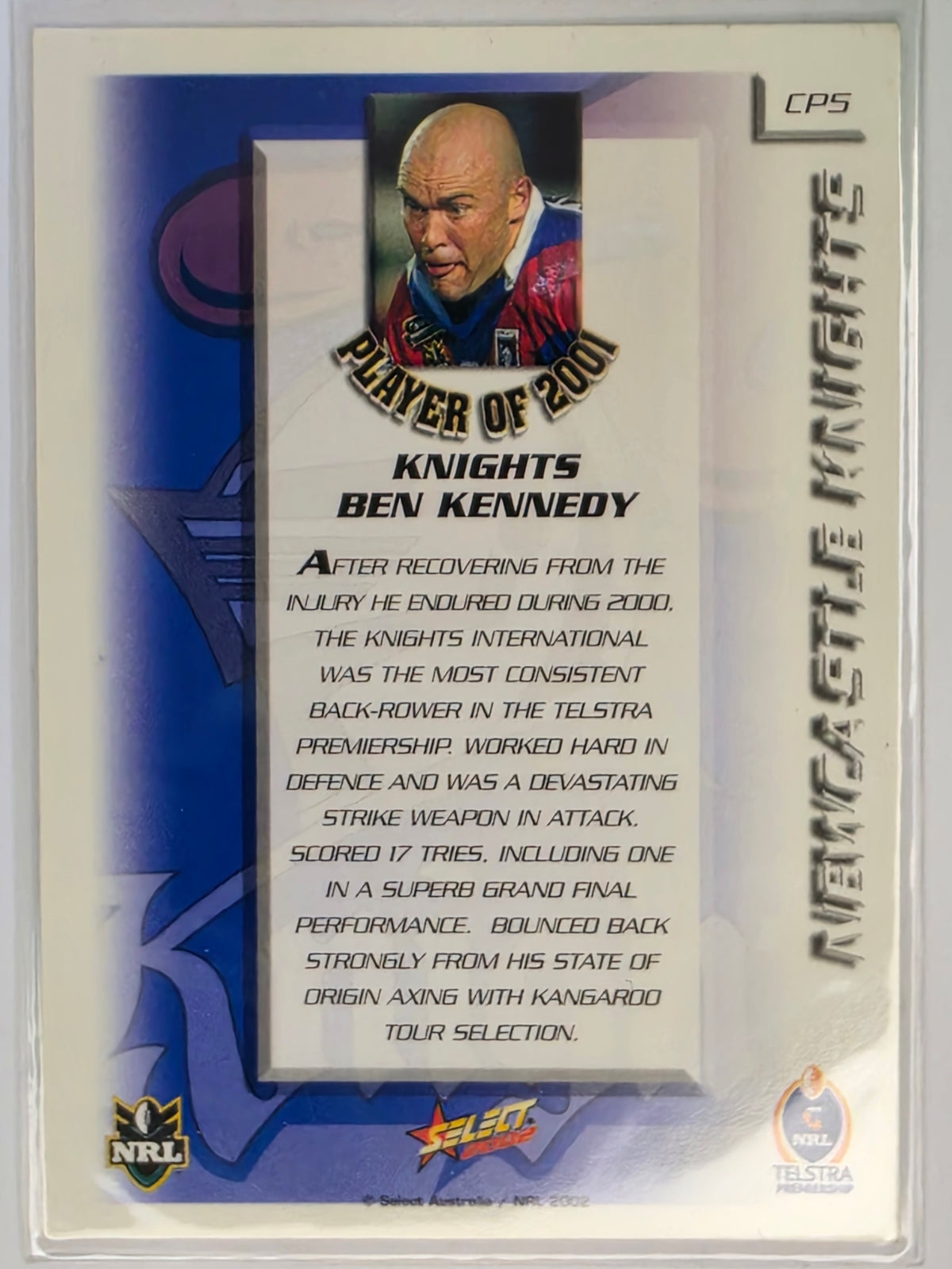 NRL 2002 Challenge Club Player of the Year #CP5 Ben Kennedy Newcastle Knights