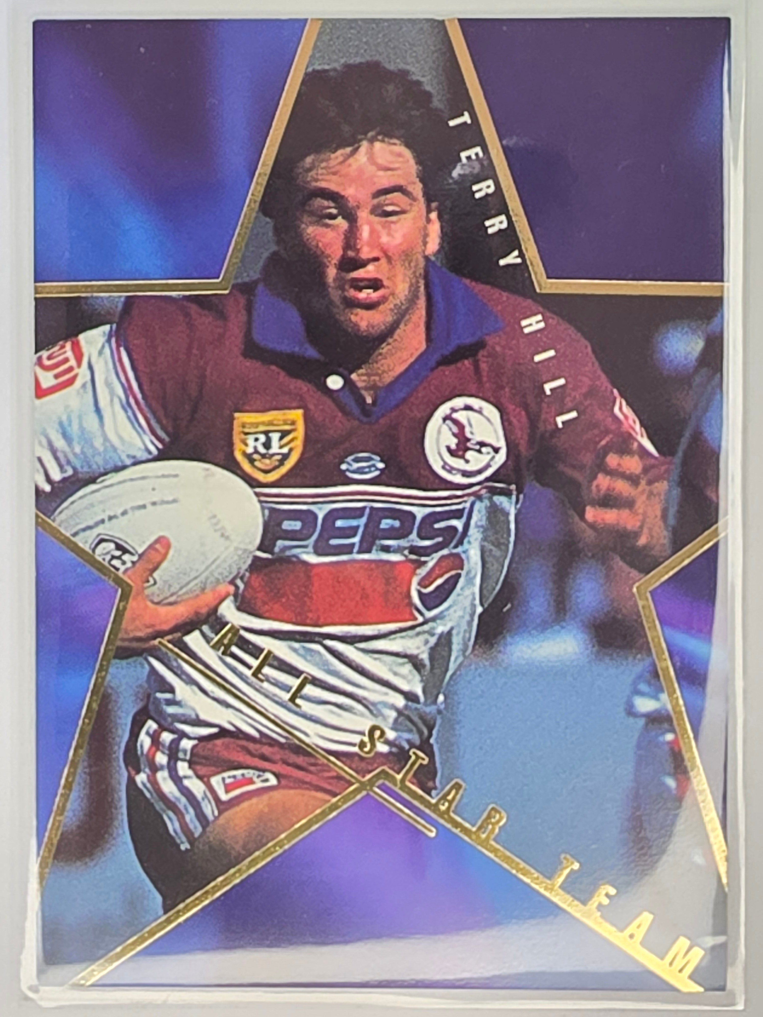 NRL 1996 Dynamic Series 1 All Star Team #AS1 Terry Hill Manly Warringah Sea Eagles