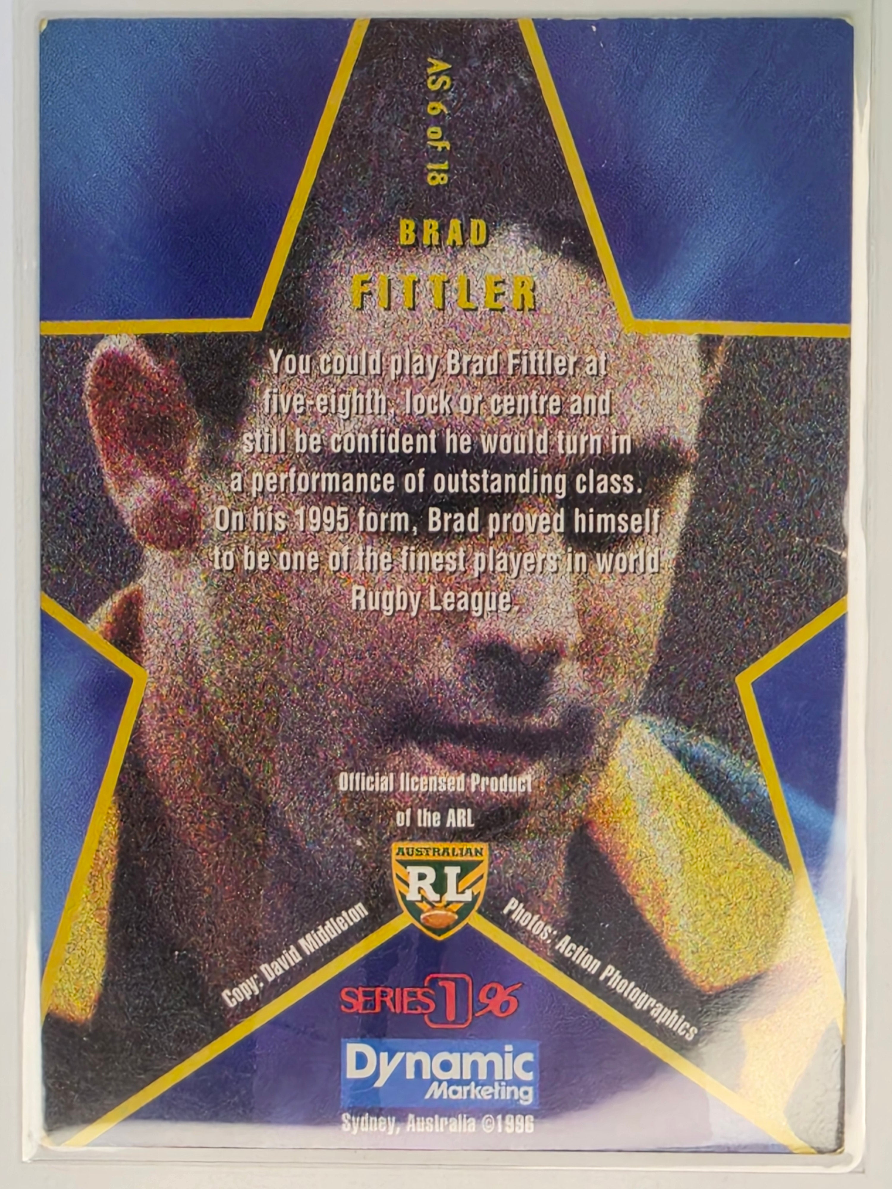 NRL 1996 Dynamic Series 1 All Star Team #AS6 Brad Fittler Sydney Roosters
