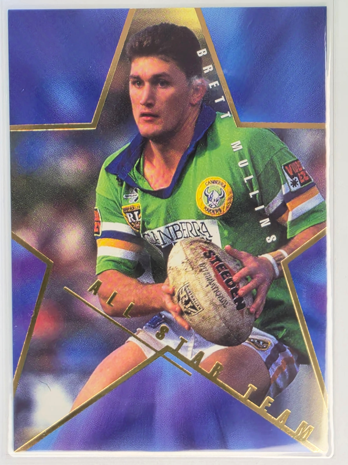 NRL 1996 Dynamic Series 1 All Star Team #AS10 Brett Mullins Canberra Raiders