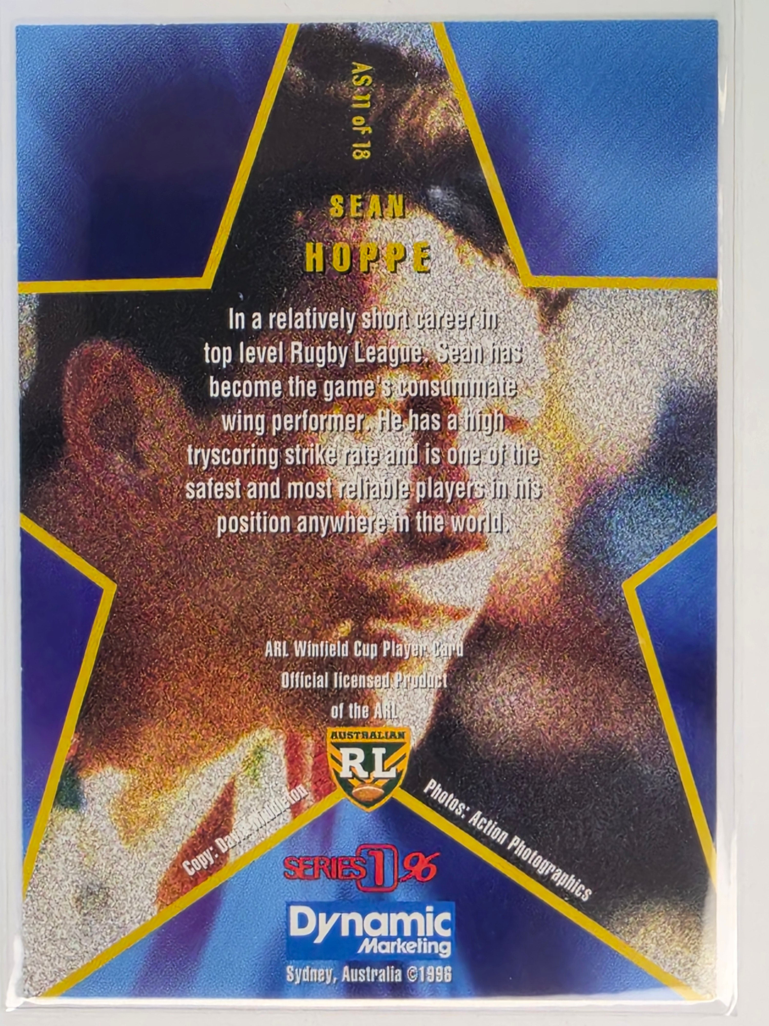 NRL 1996 Dynamic Series 1 All Star Team #AS11 Sean Hoppe Auckland Warriors