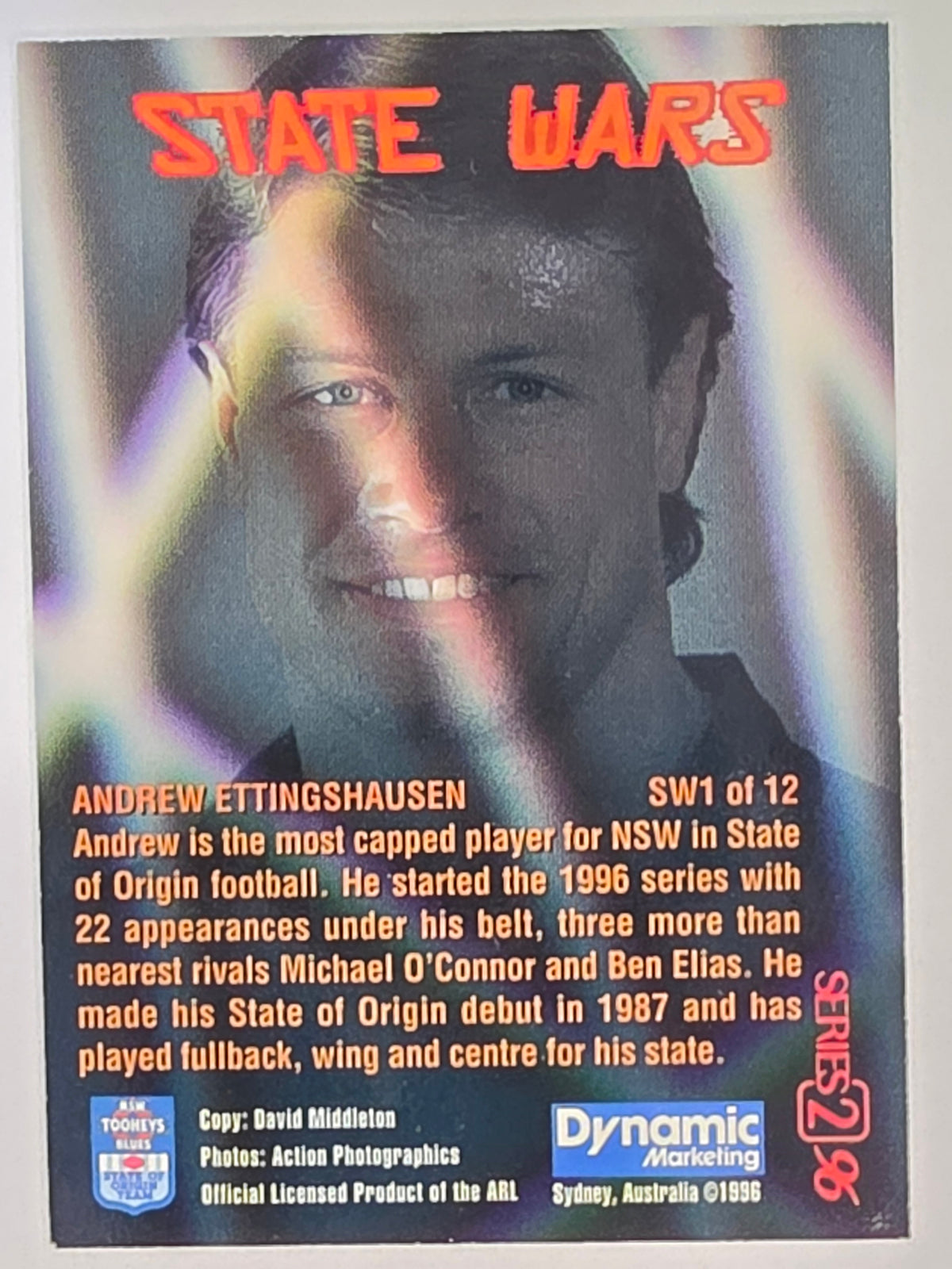 NRL 1996 Dynamic Series 2 | State Wars #SW1 Andrew Ettinghausen NSW Blues