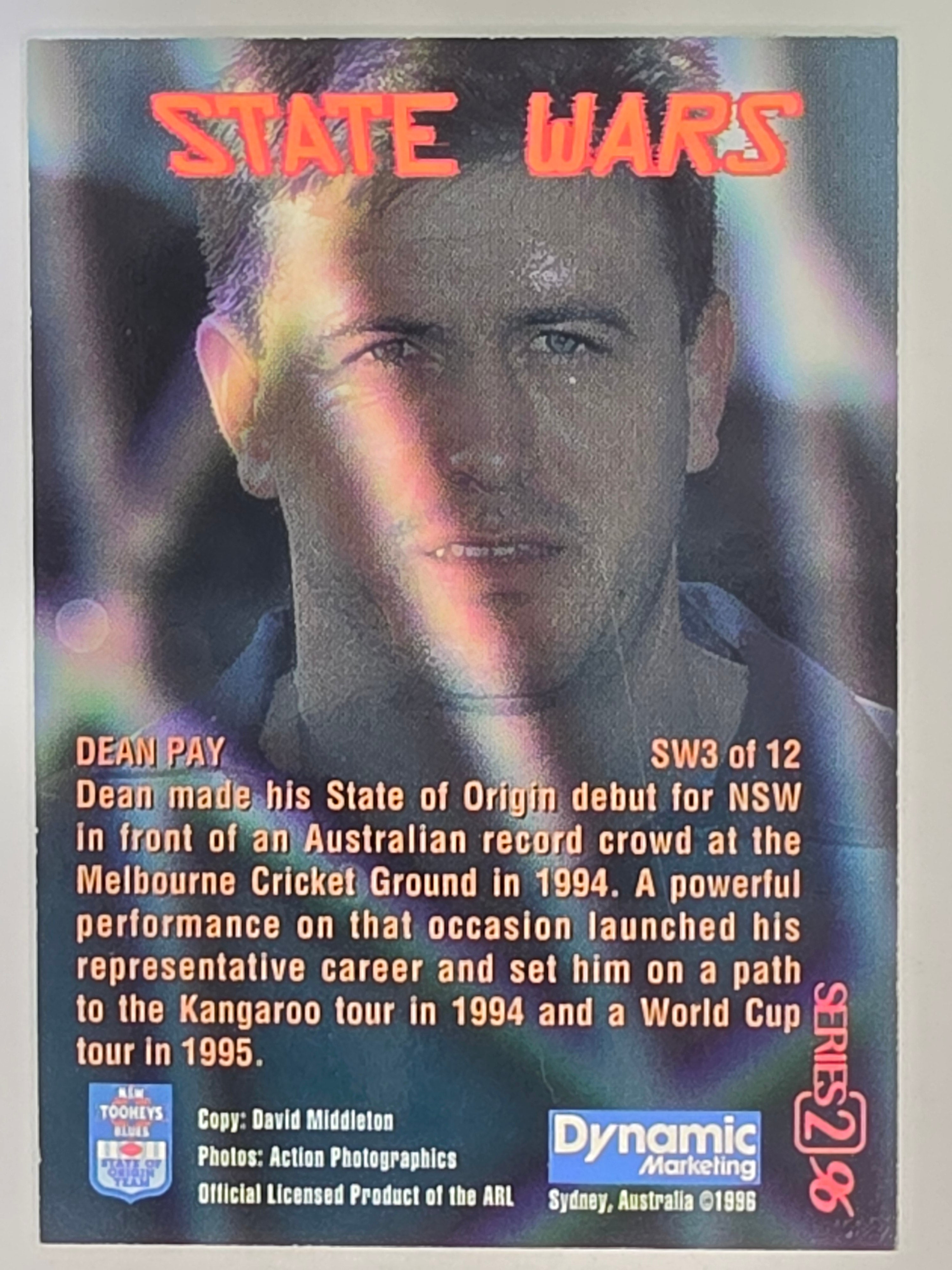 NRL 1996 Dynamic Series 2 | State Wars #SW3 Dean Pay NSW Blues